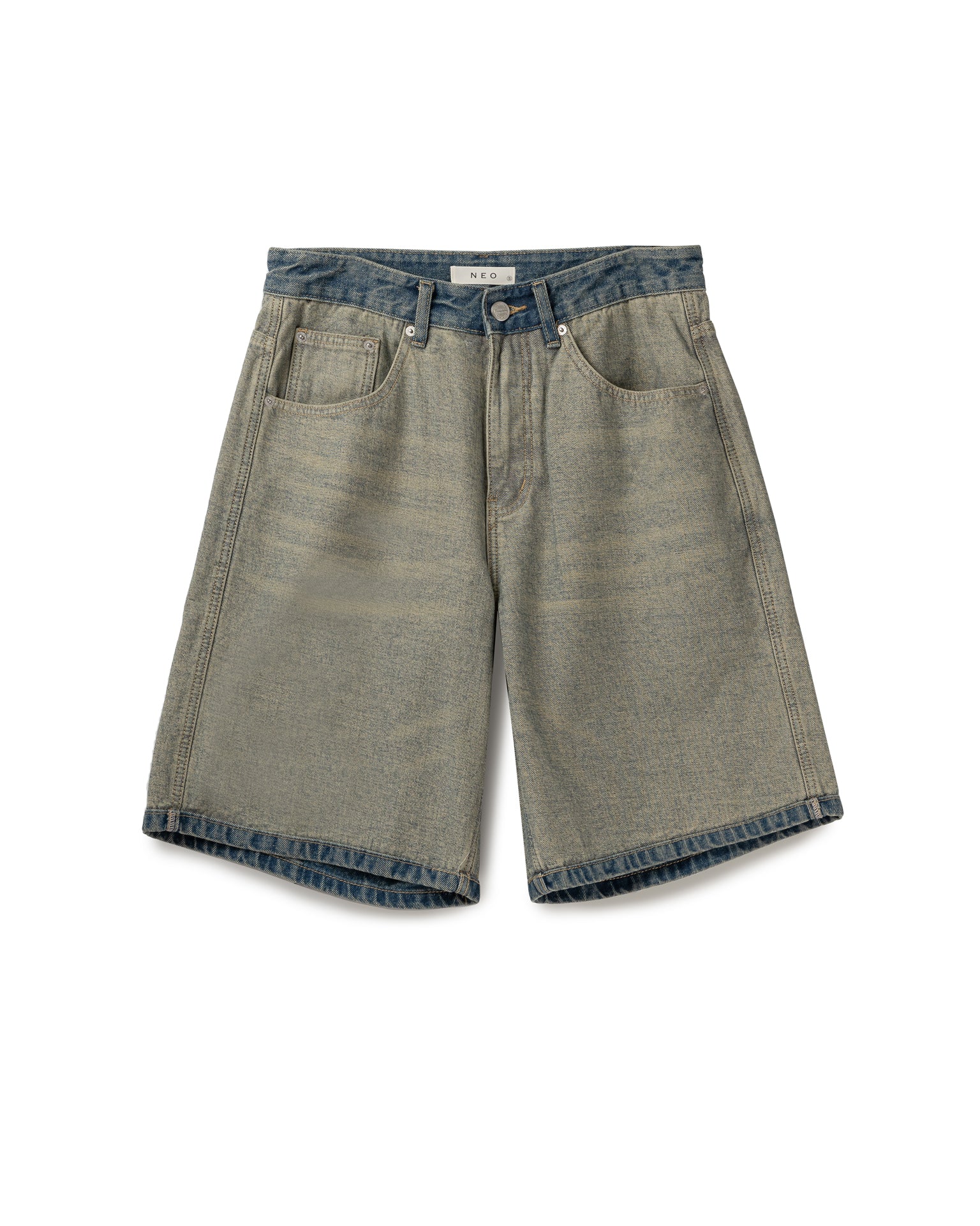 Washed Vintage Denim Shorts