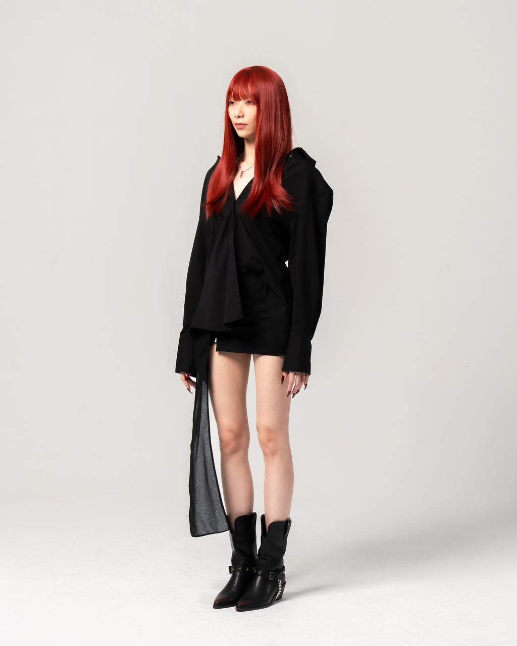 N E O CH.1 Mini Skirt with Mesh Band