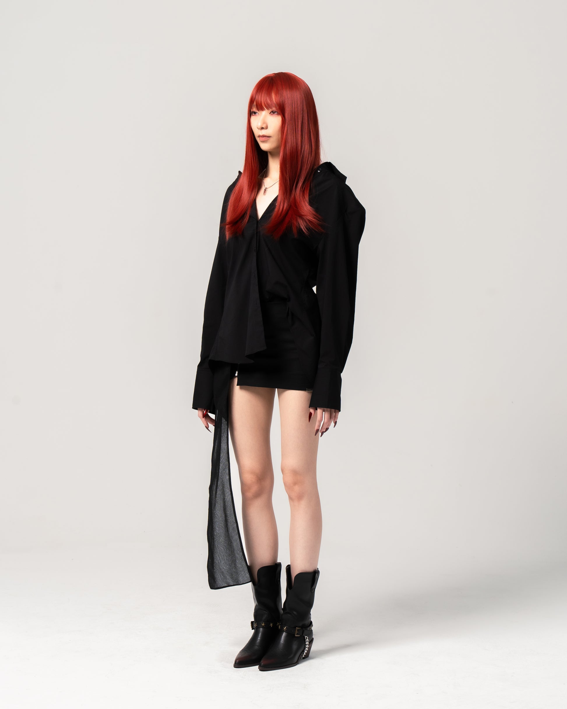 N E O CH.1 Mini Skirt with Mesh Band