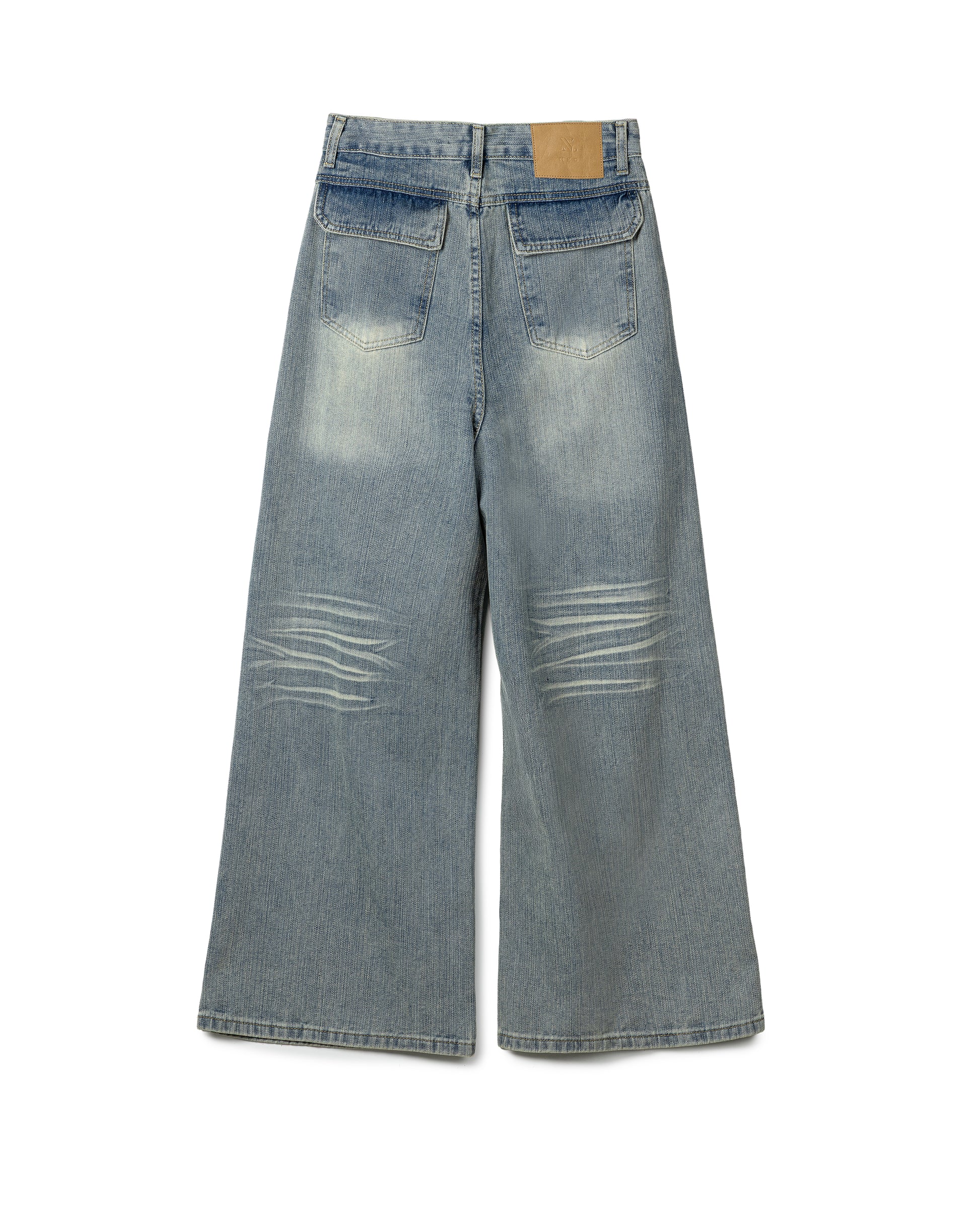 Washed Denim Suit Set