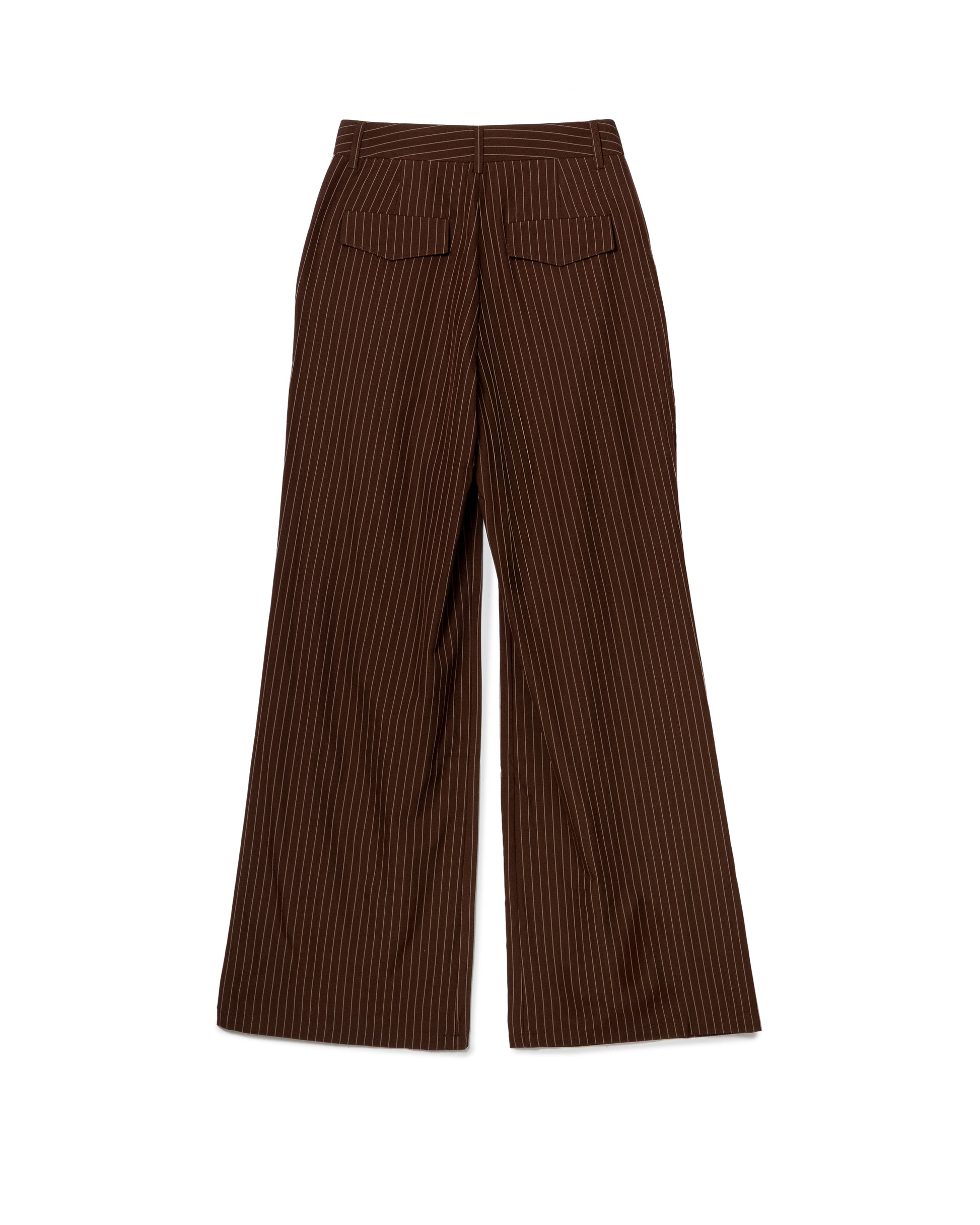 Tailored Pinstripe Wide-Leg Trousers