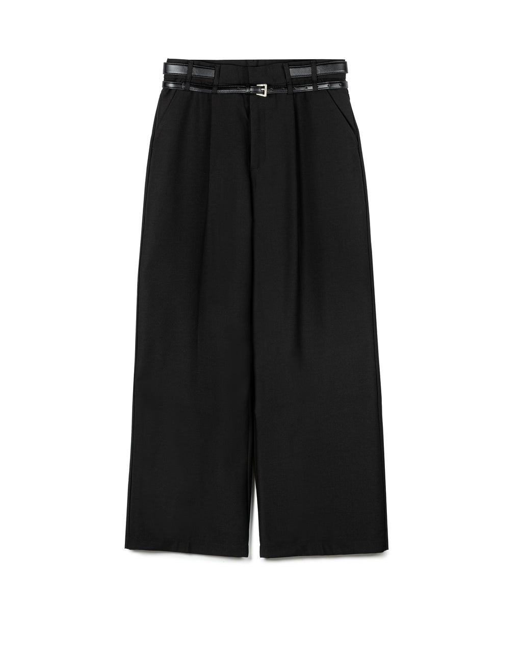 Double Belted Pleated Trousers