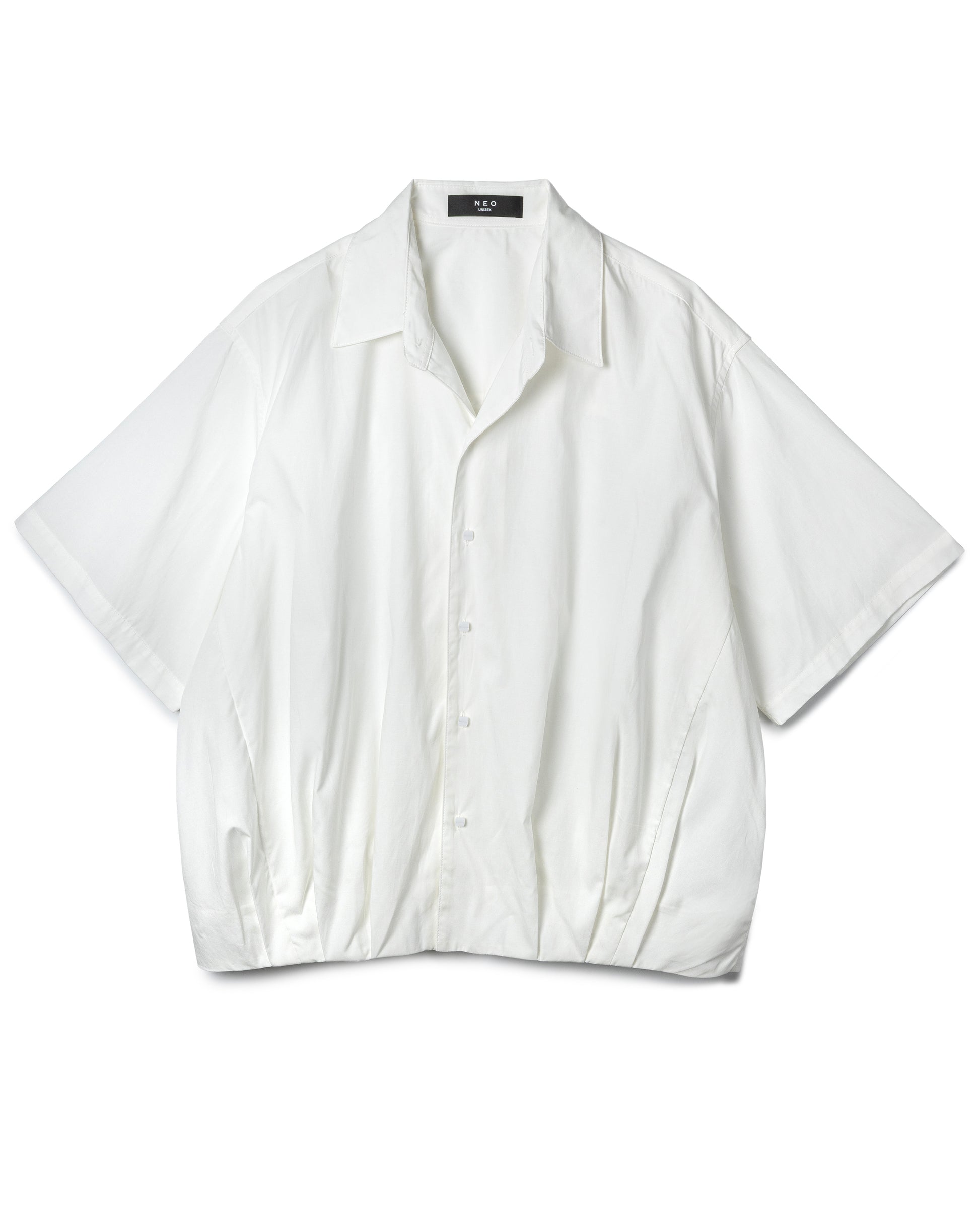 Ruched Boxy Short-Sleeve Shirt