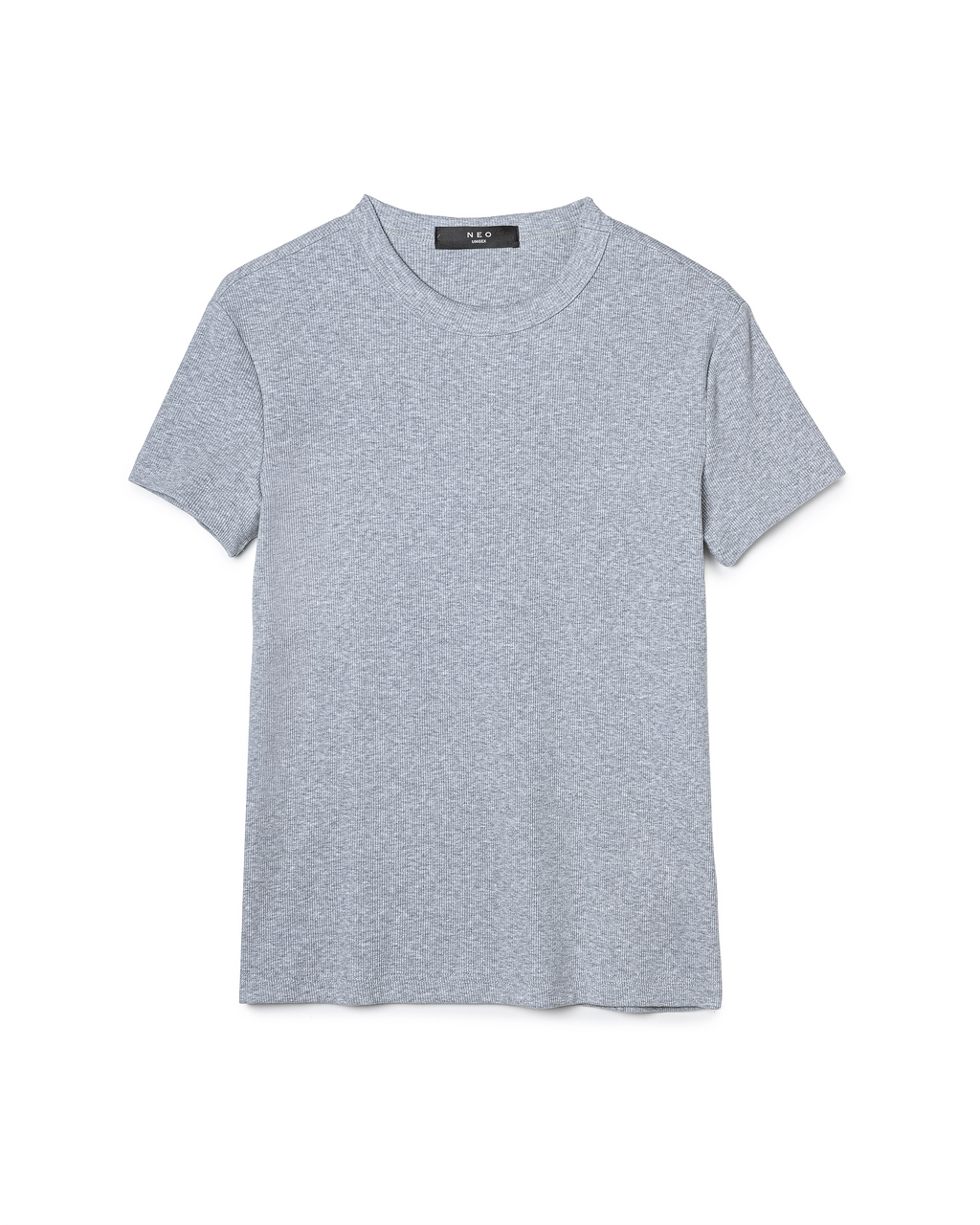 Ribbed Crew-Neck Knit Top