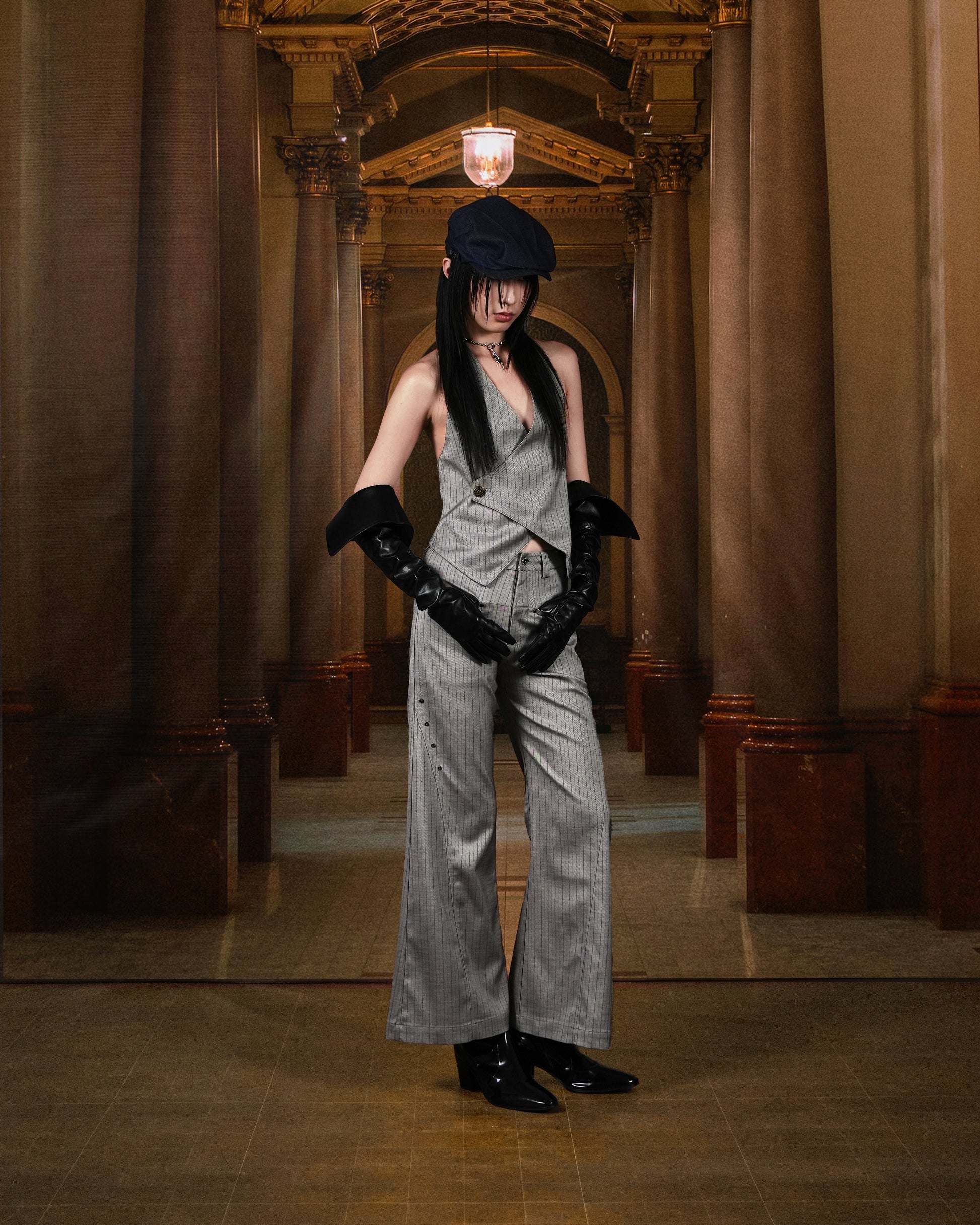 N E O VOL.2_CH.2 Pinstripe Trousers