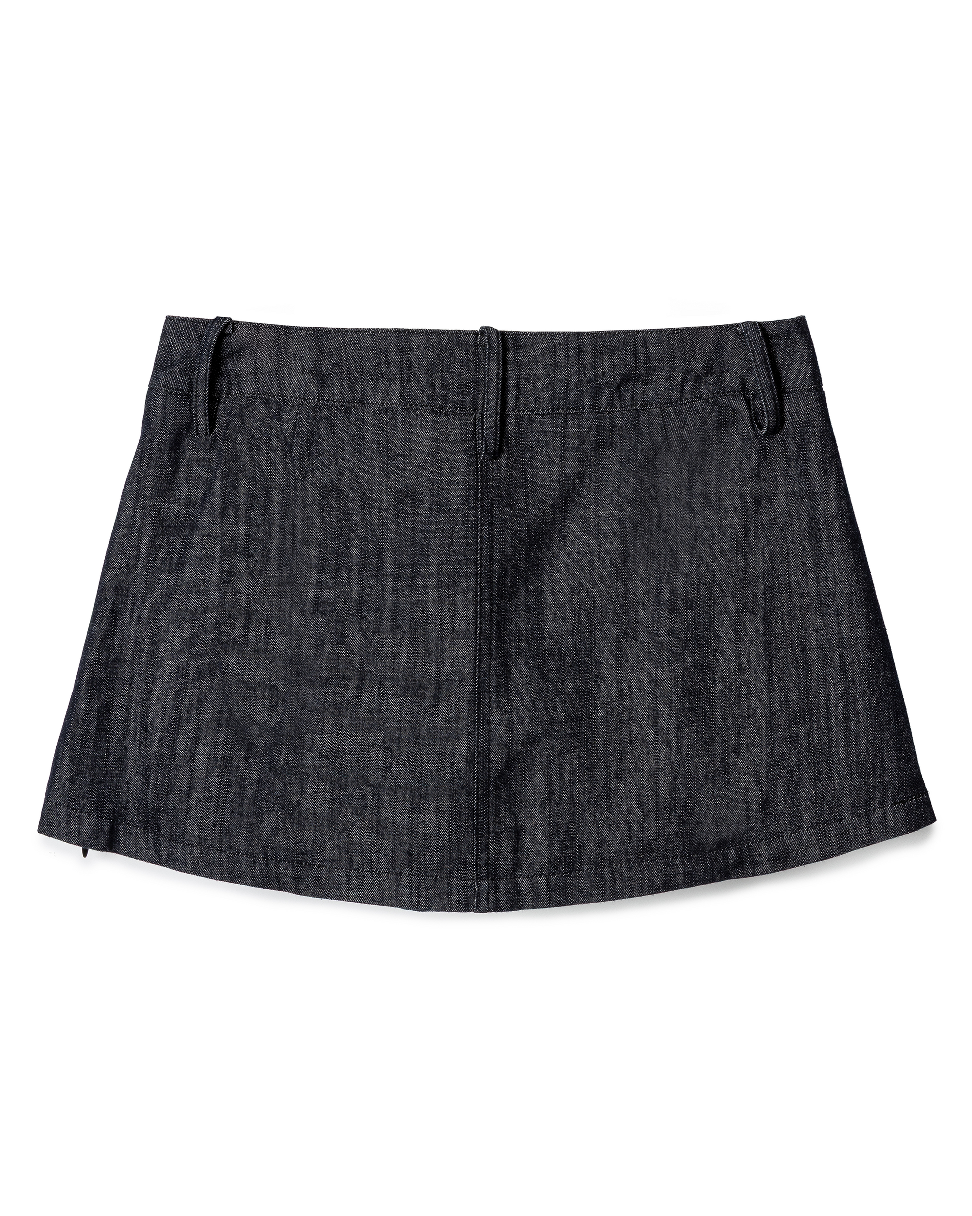 Minimalist Raw-Denim Mini Skort