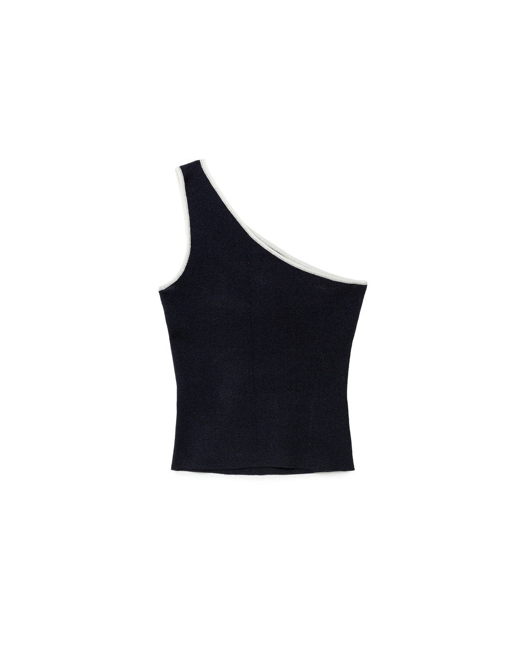 Asymmetric Knit One-Shoulder Top