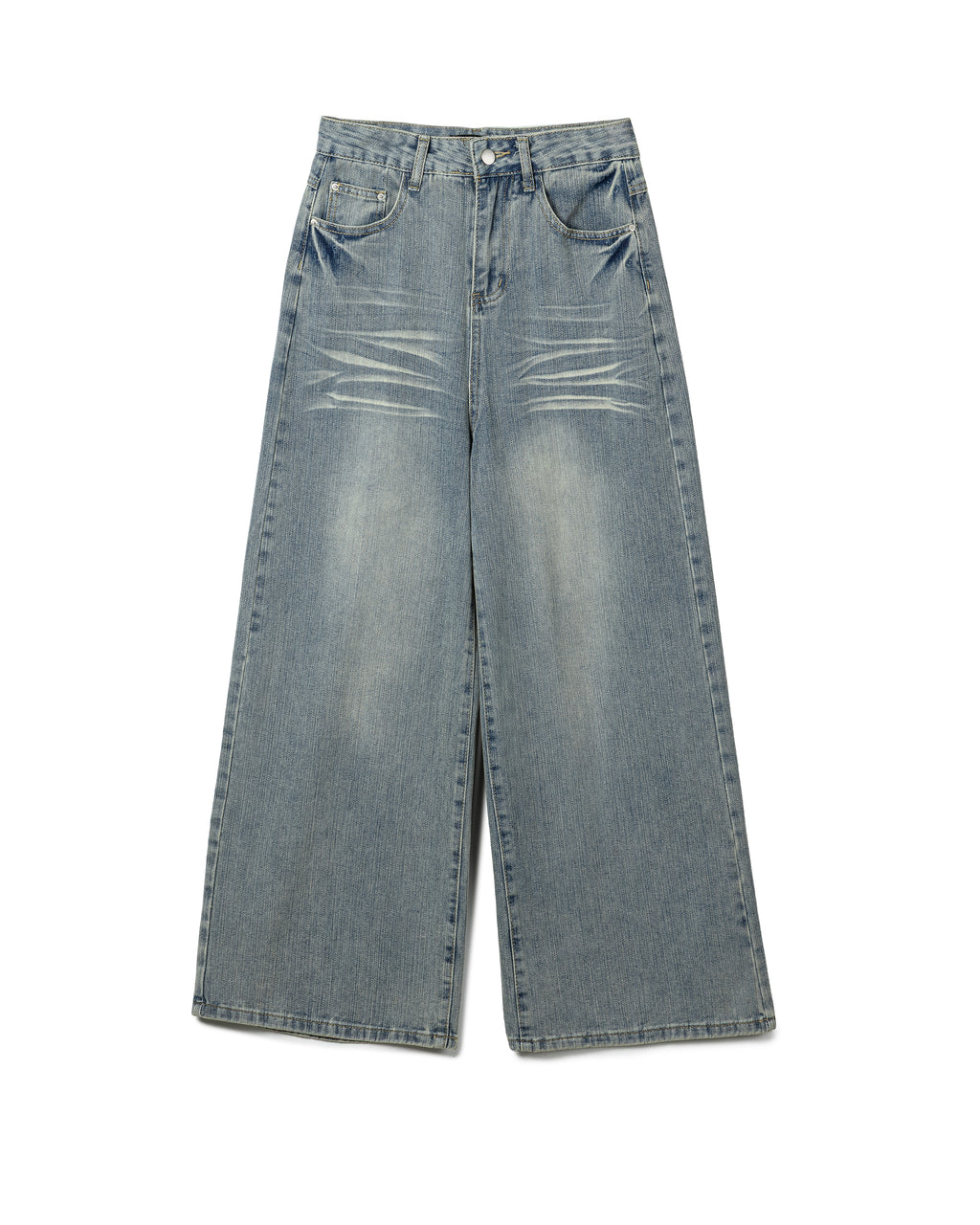 Washed Denim Suit Set