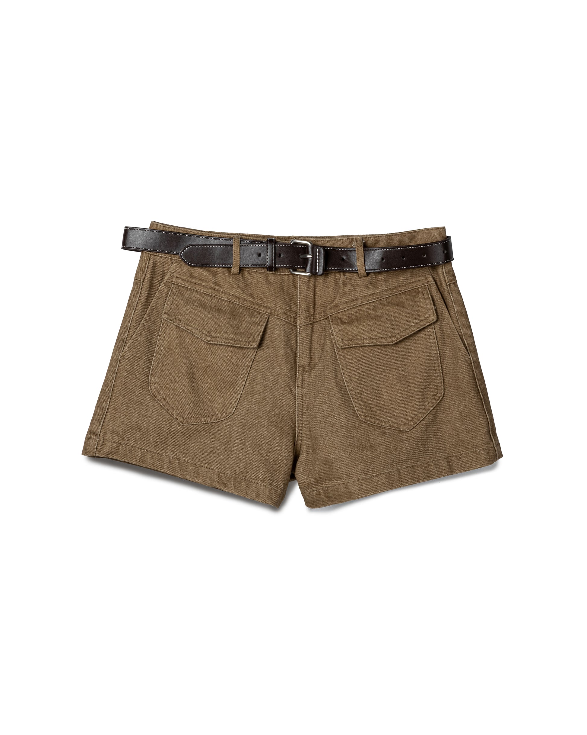 Structured Belted Utility Shorts