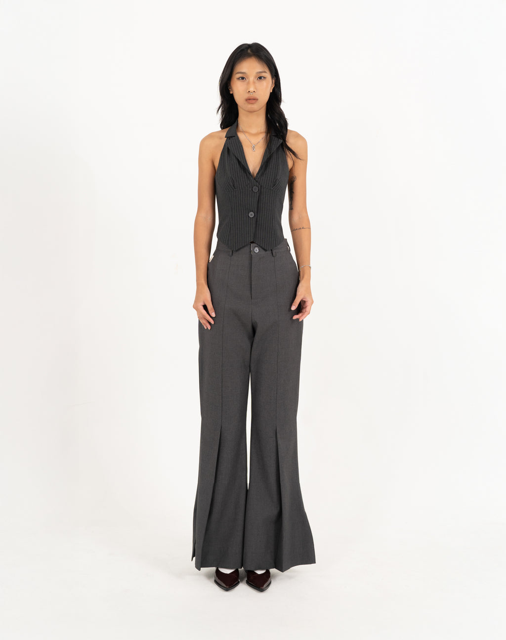 N E O CH.1 Halter Buttoned Top