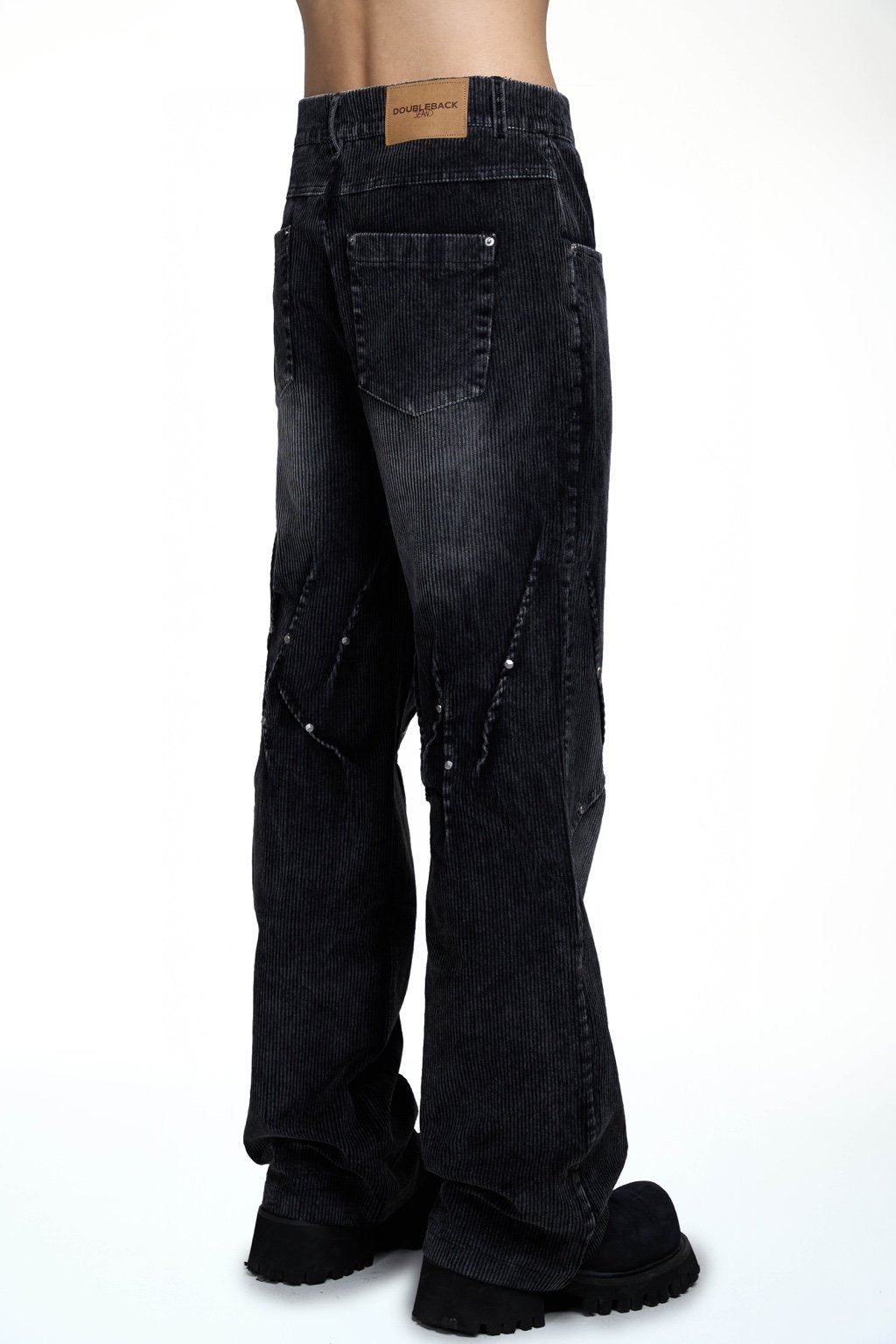 DOUBLE BACK Studded Corduroy Pants