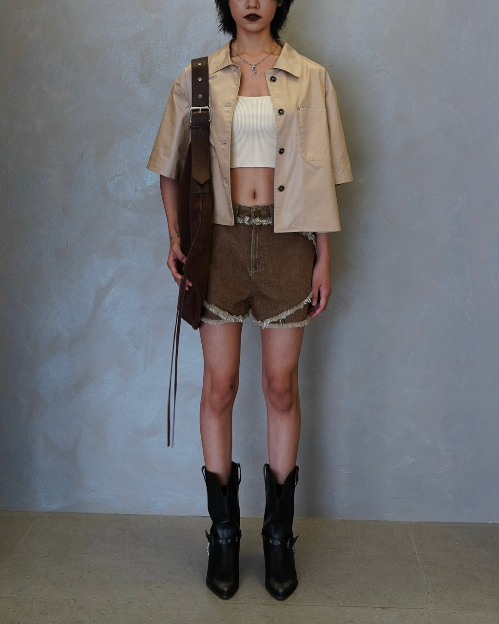 Desert Frayed Denim Shorts