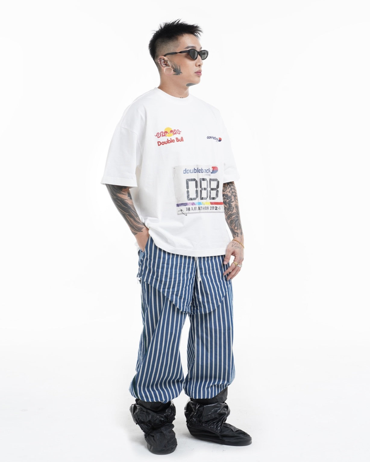 DOUBLE BACK Marathon Sponsored T-Shirt Oversized