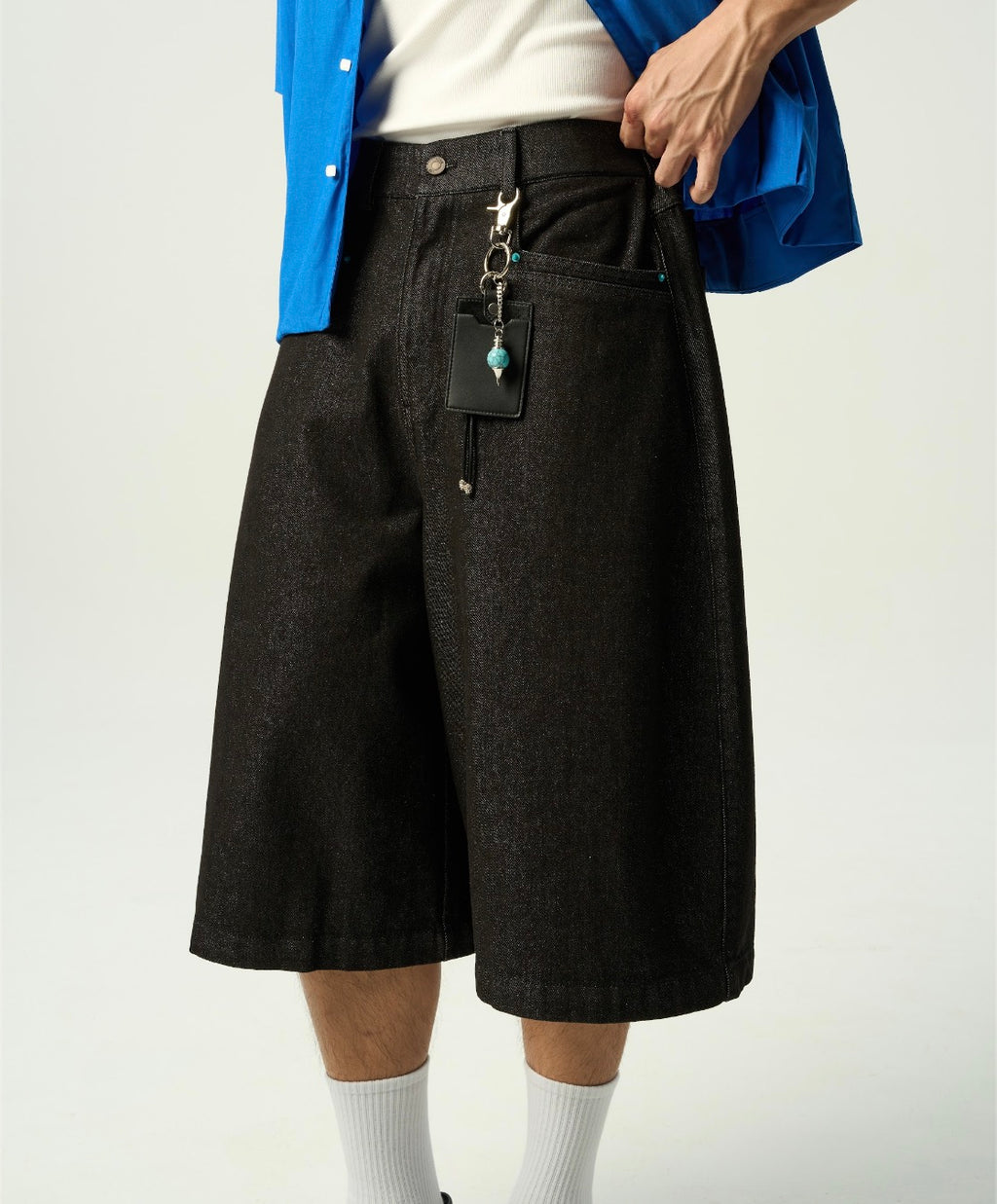 Raw-Edge Indigo Culottes