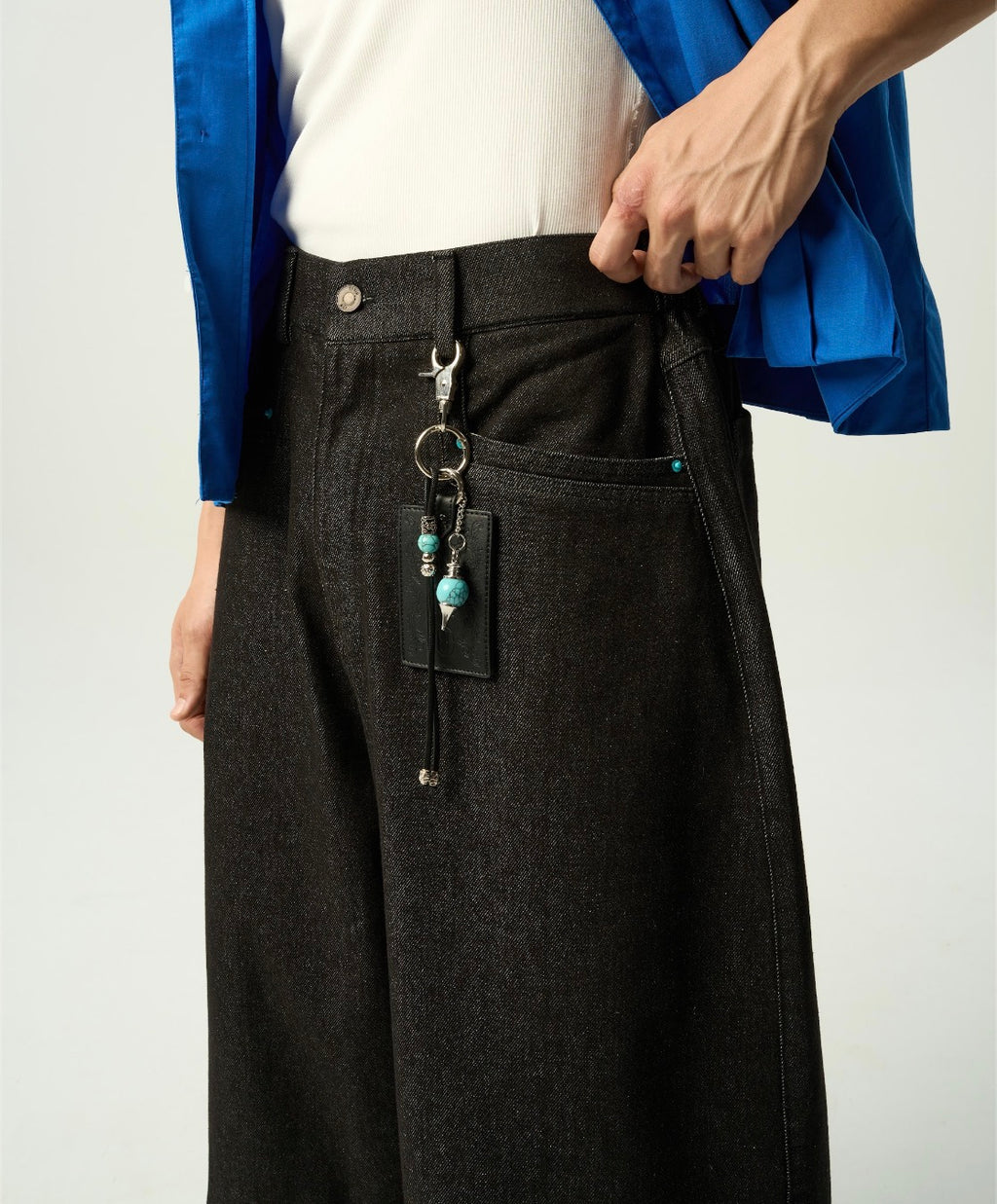 Raw-Edge Indigo Culottes