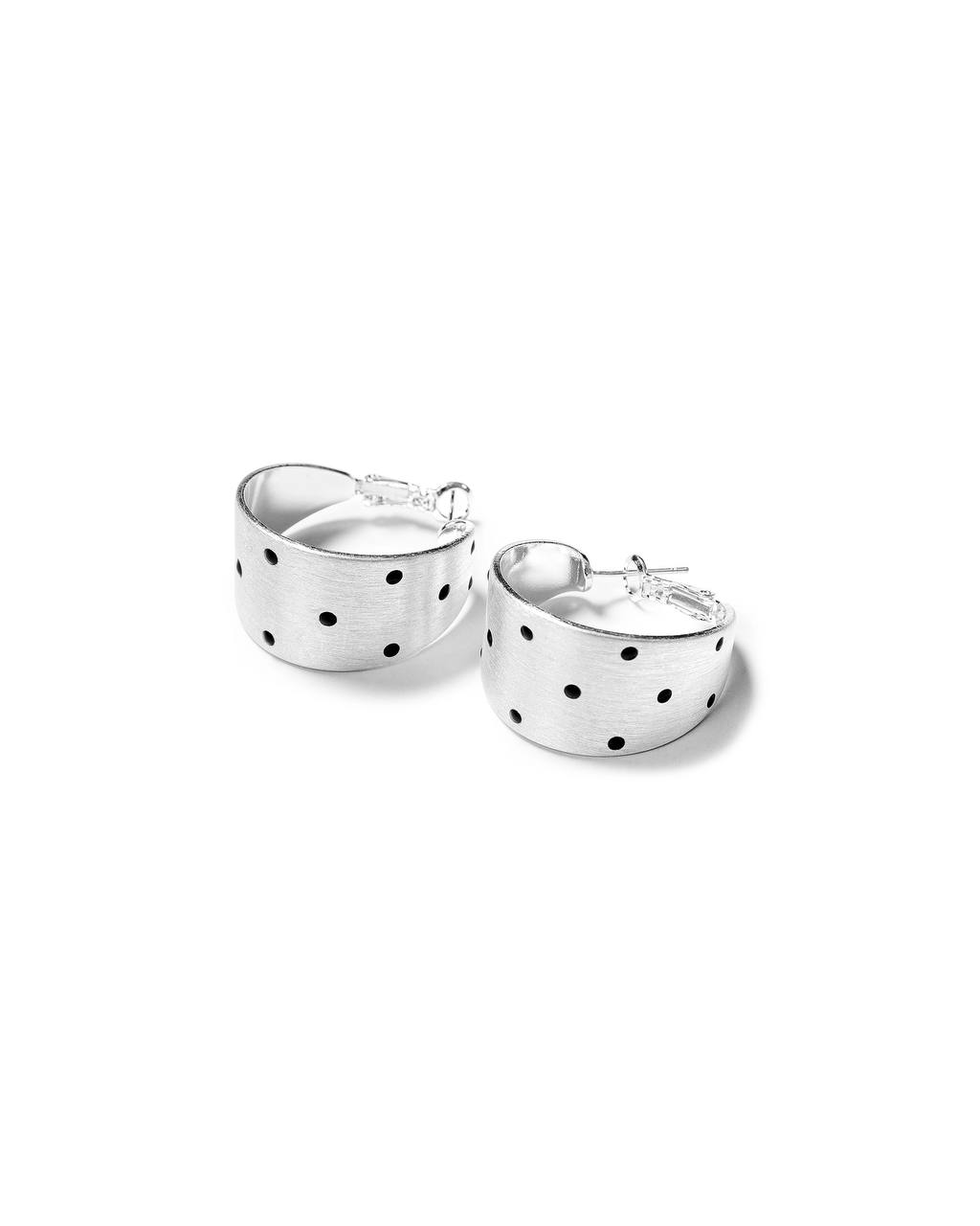 Polka Dot Brushed Earrings