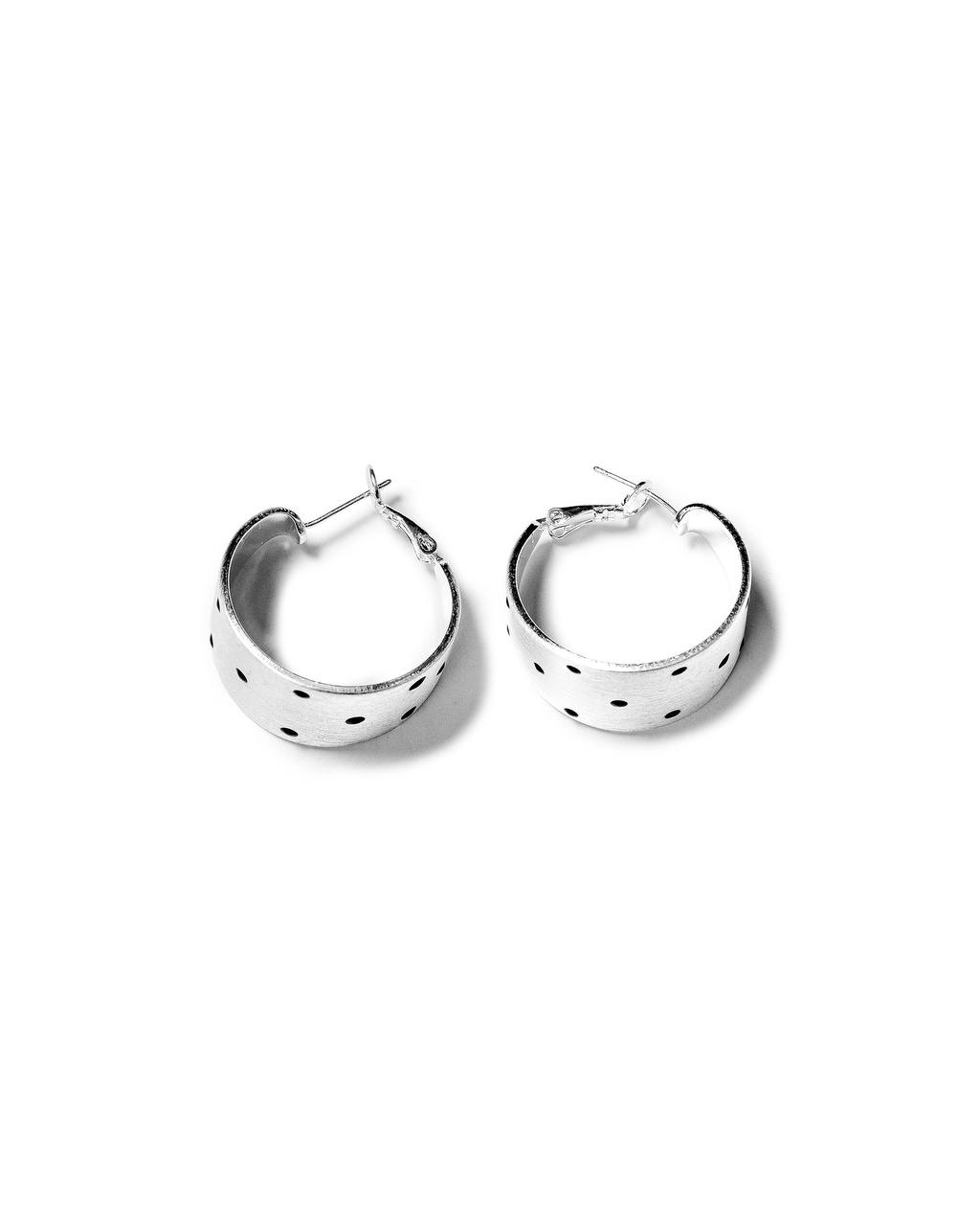 Polka Dot Brushed Earrings