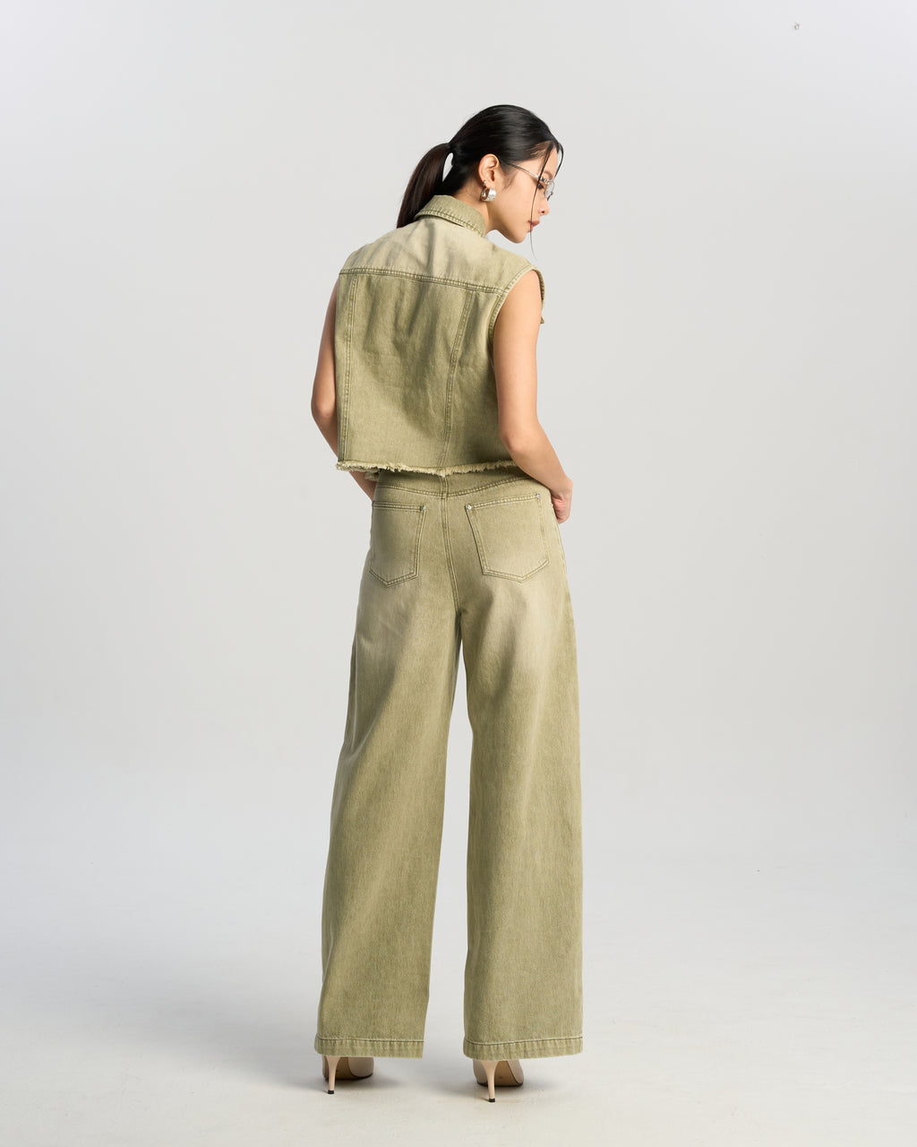 Sage Vintage Wide-Leg Jeans