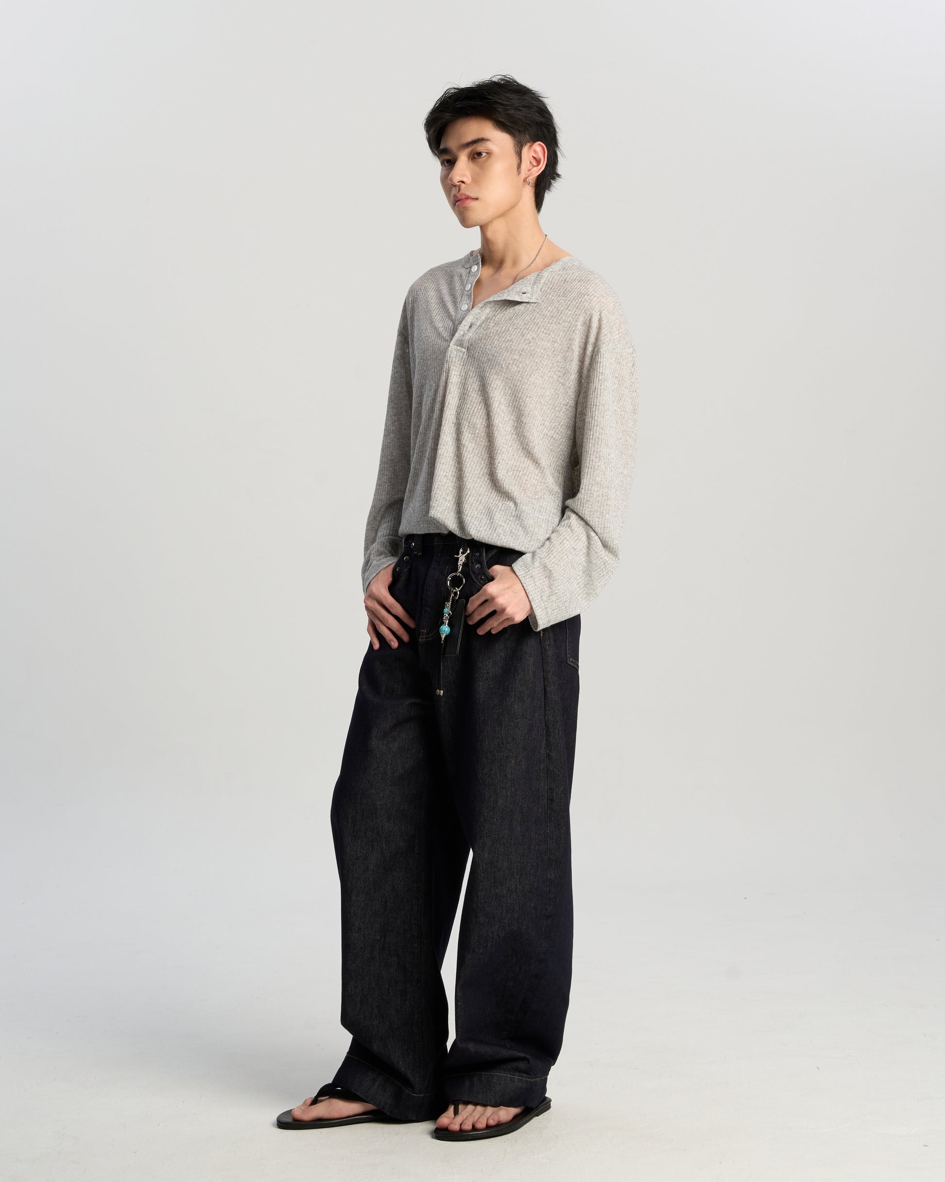 Soft Rib Henley Top