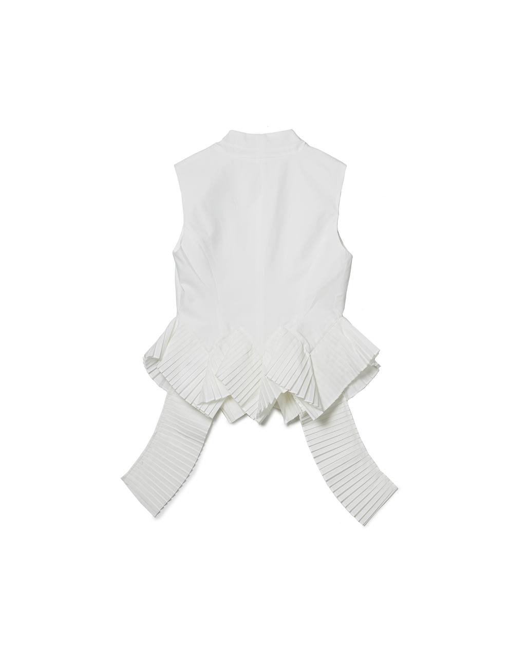 Modern Pleated-Hem Vest