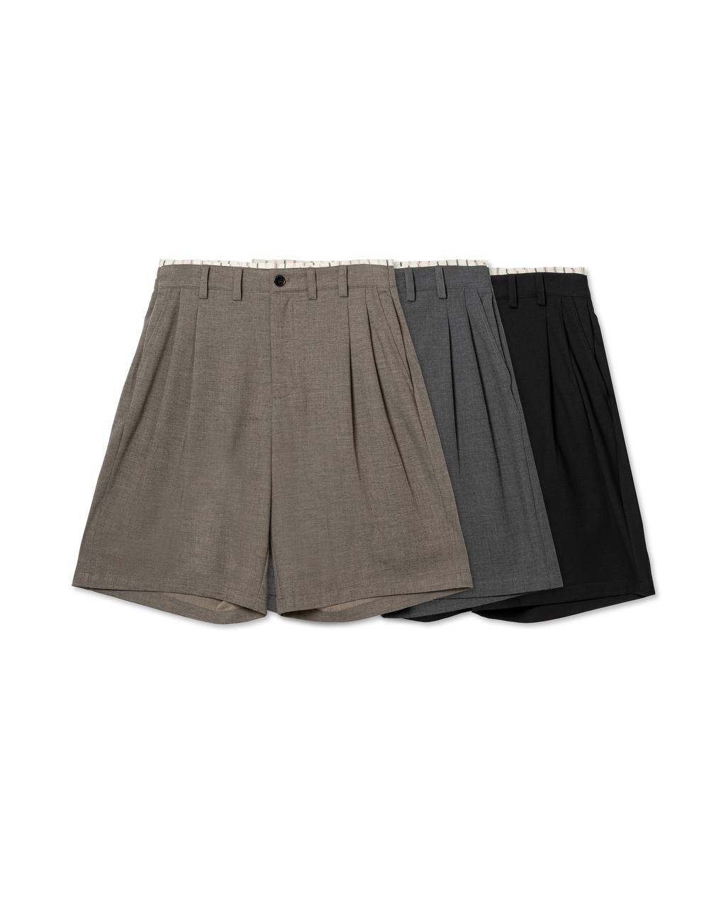 Tailored Pleated Shorts