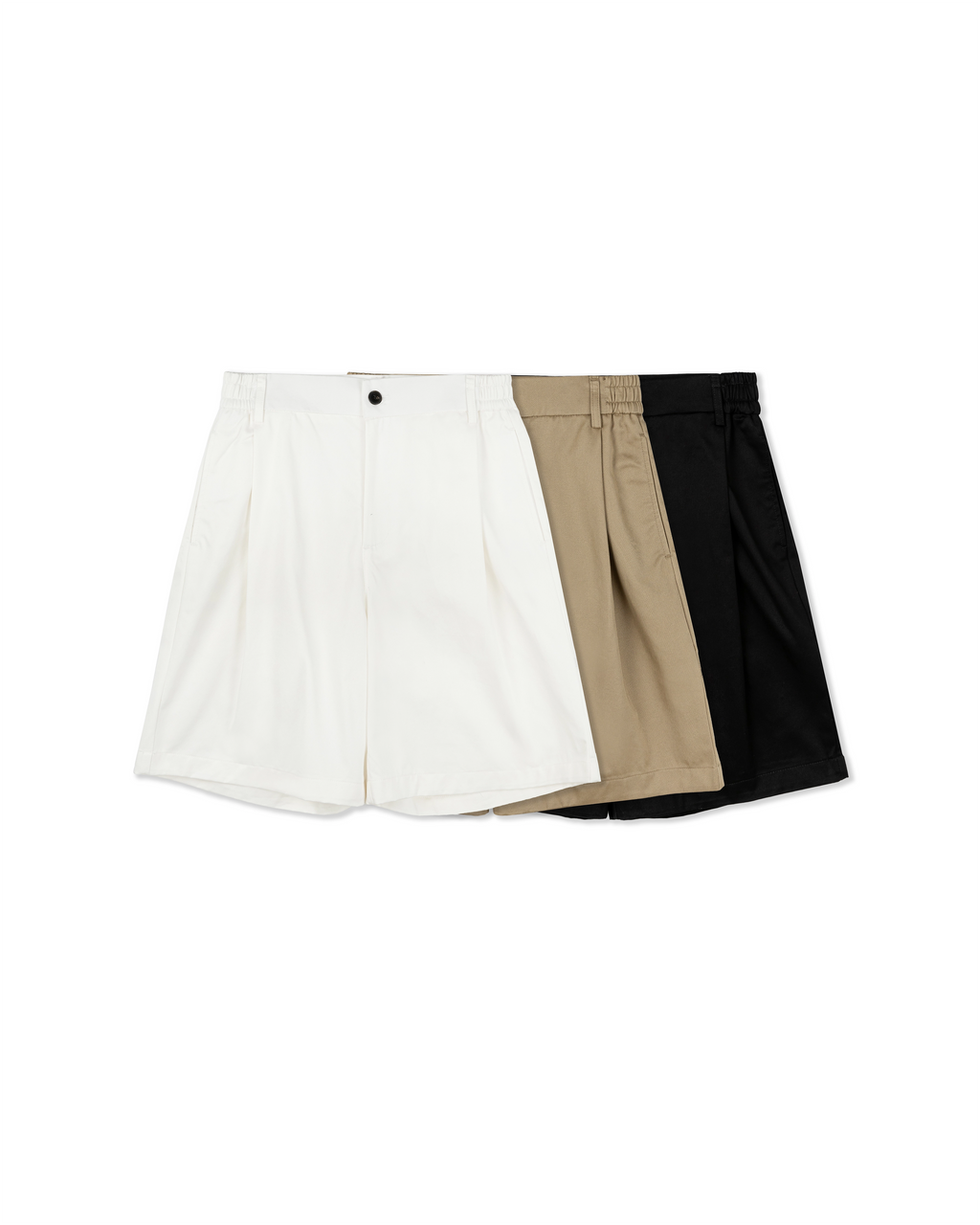 Elastic Waist Pleat Shorts