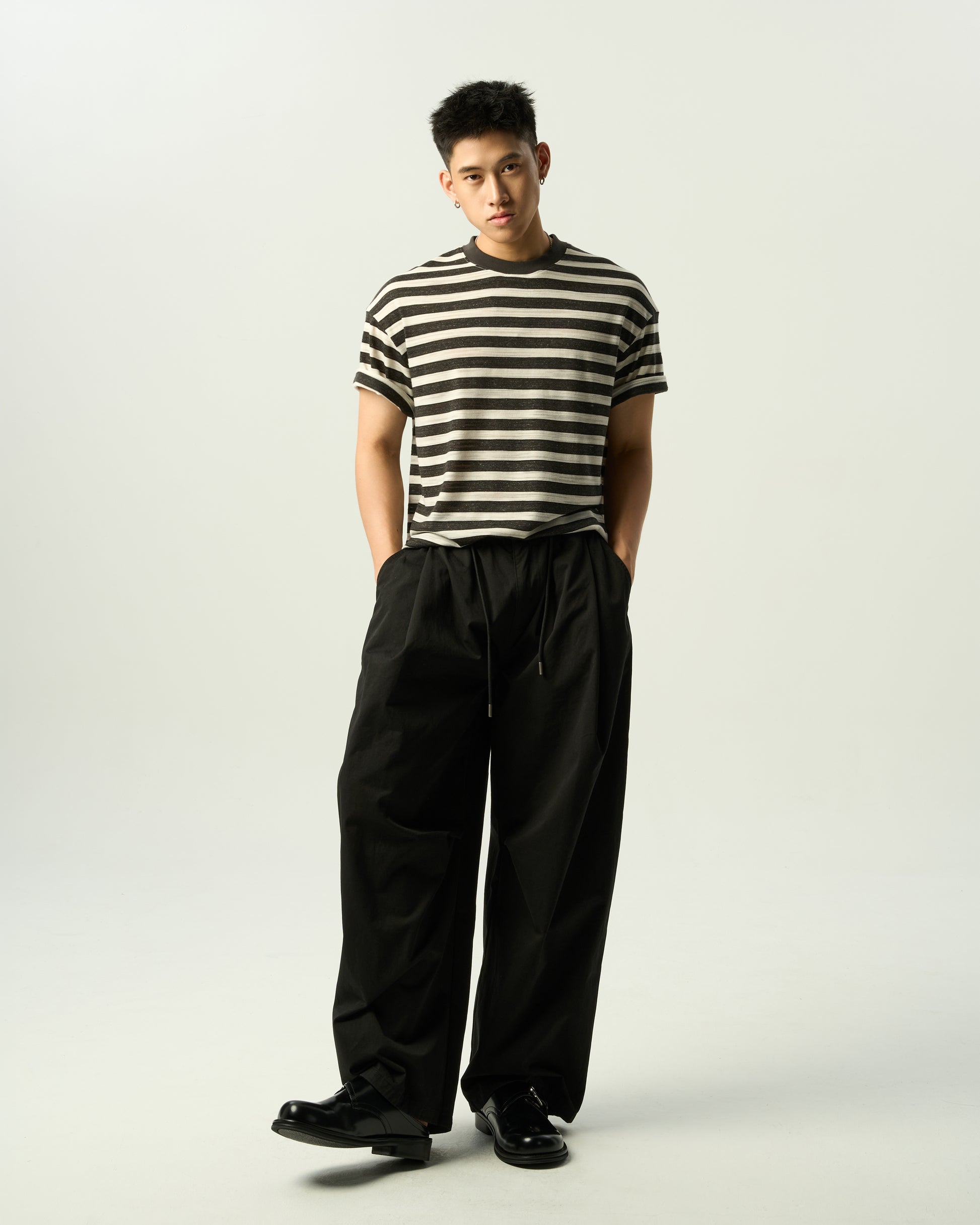 Voluminous Drawstring Trousers