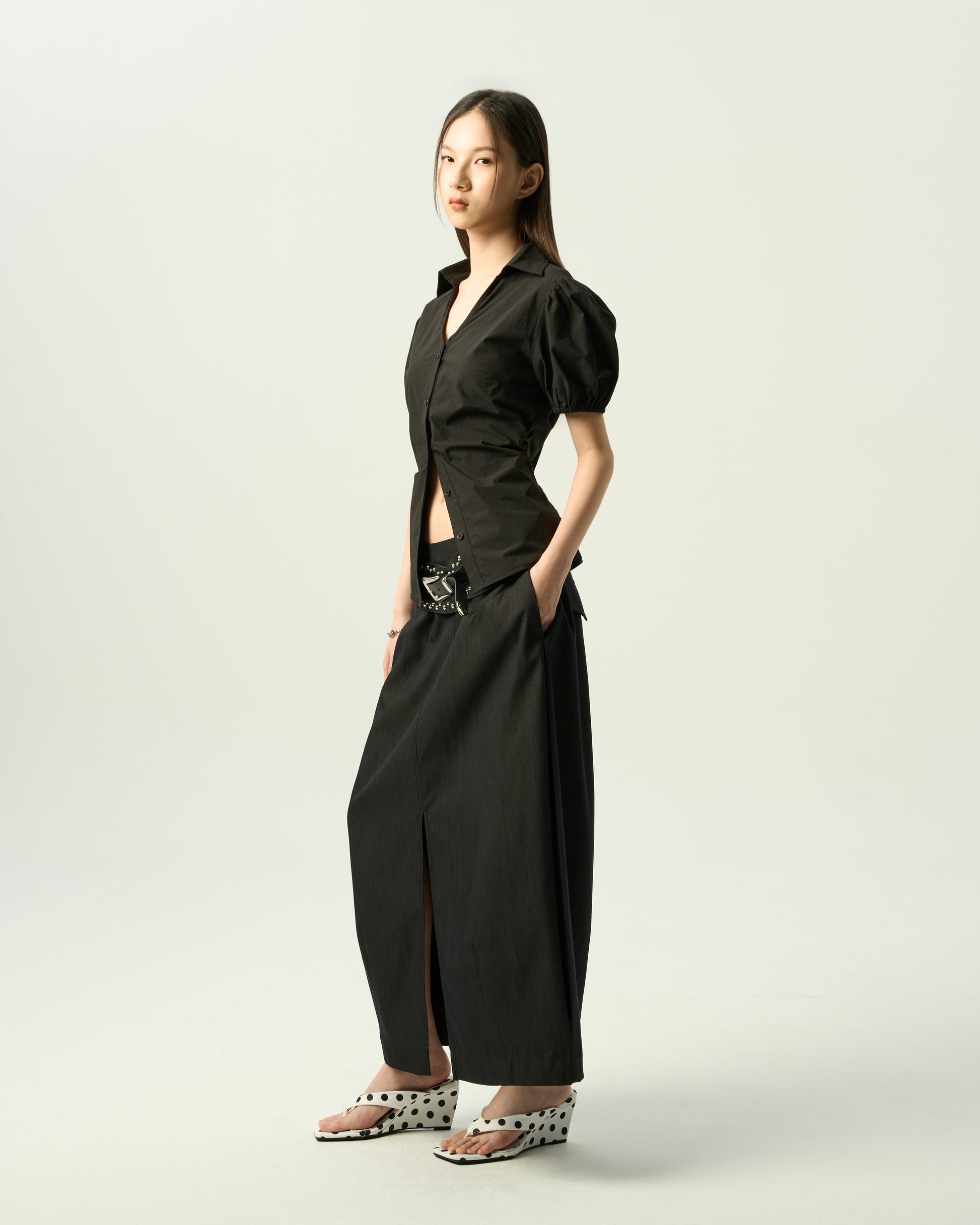 Puff-Sleeve Blouse