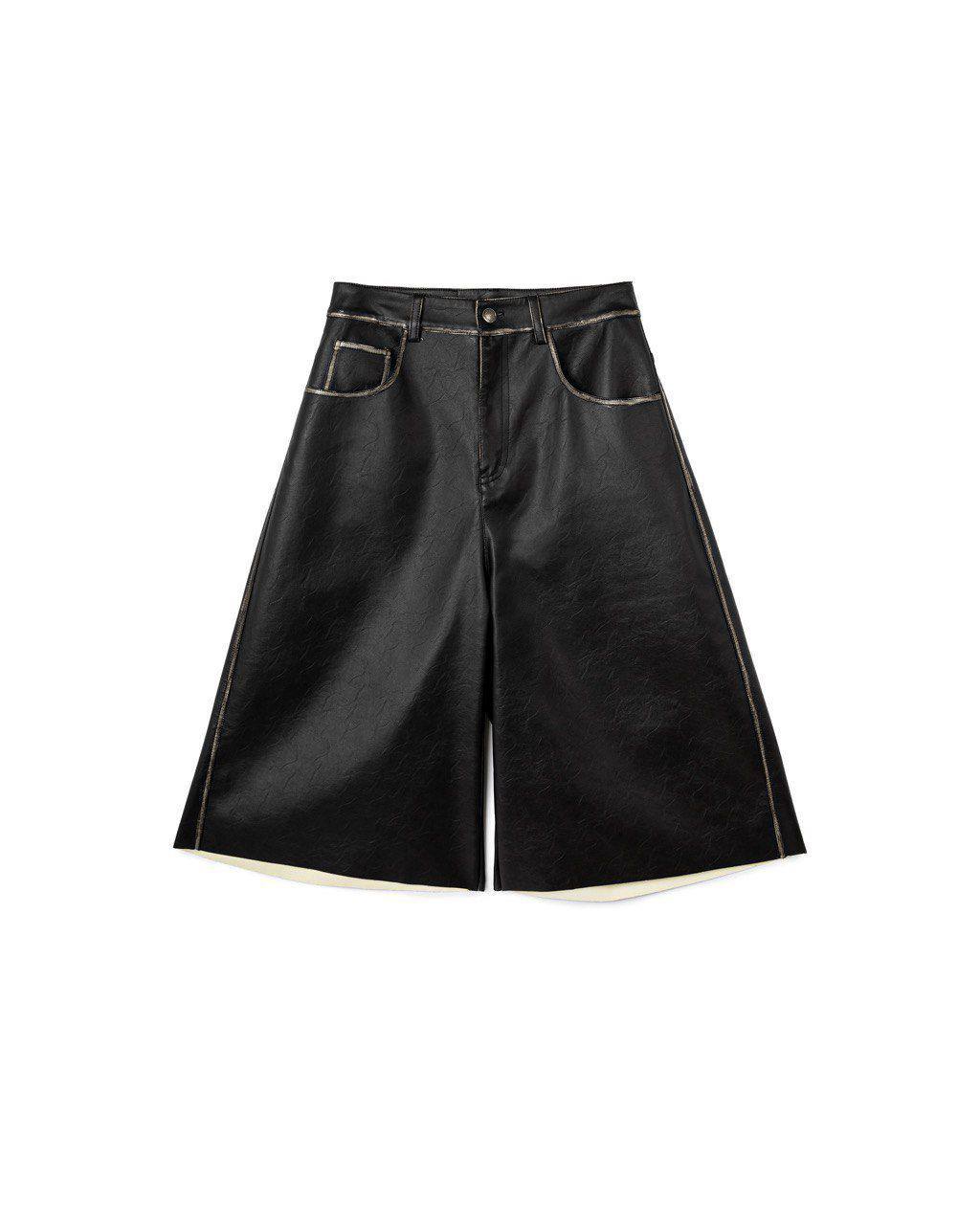 Faux Leather A-Line Pants