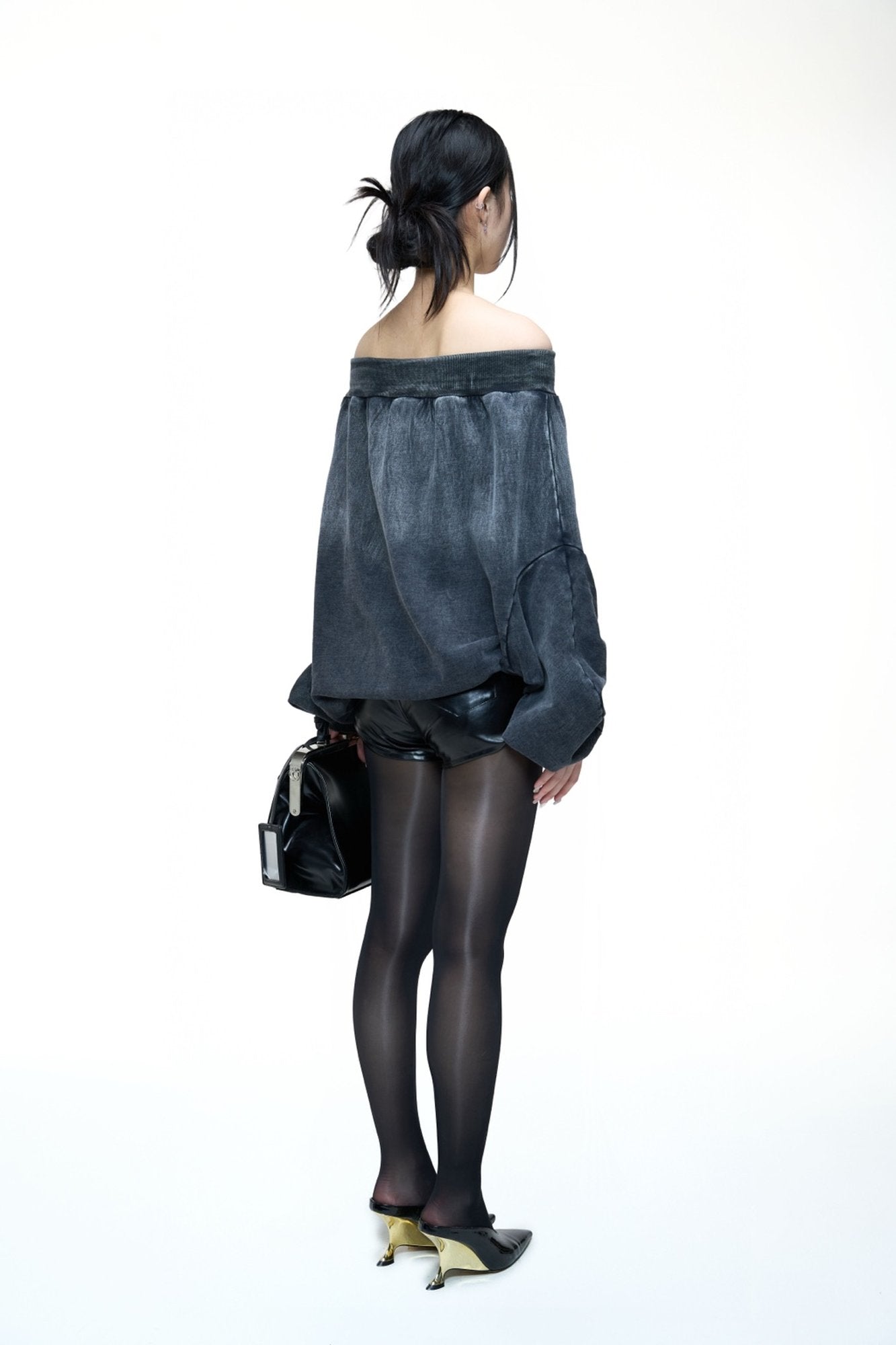 Black Upside Down Hoodie