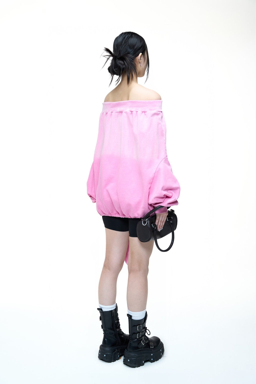 DOUBLE BACK Pink Upside Down Hoodie