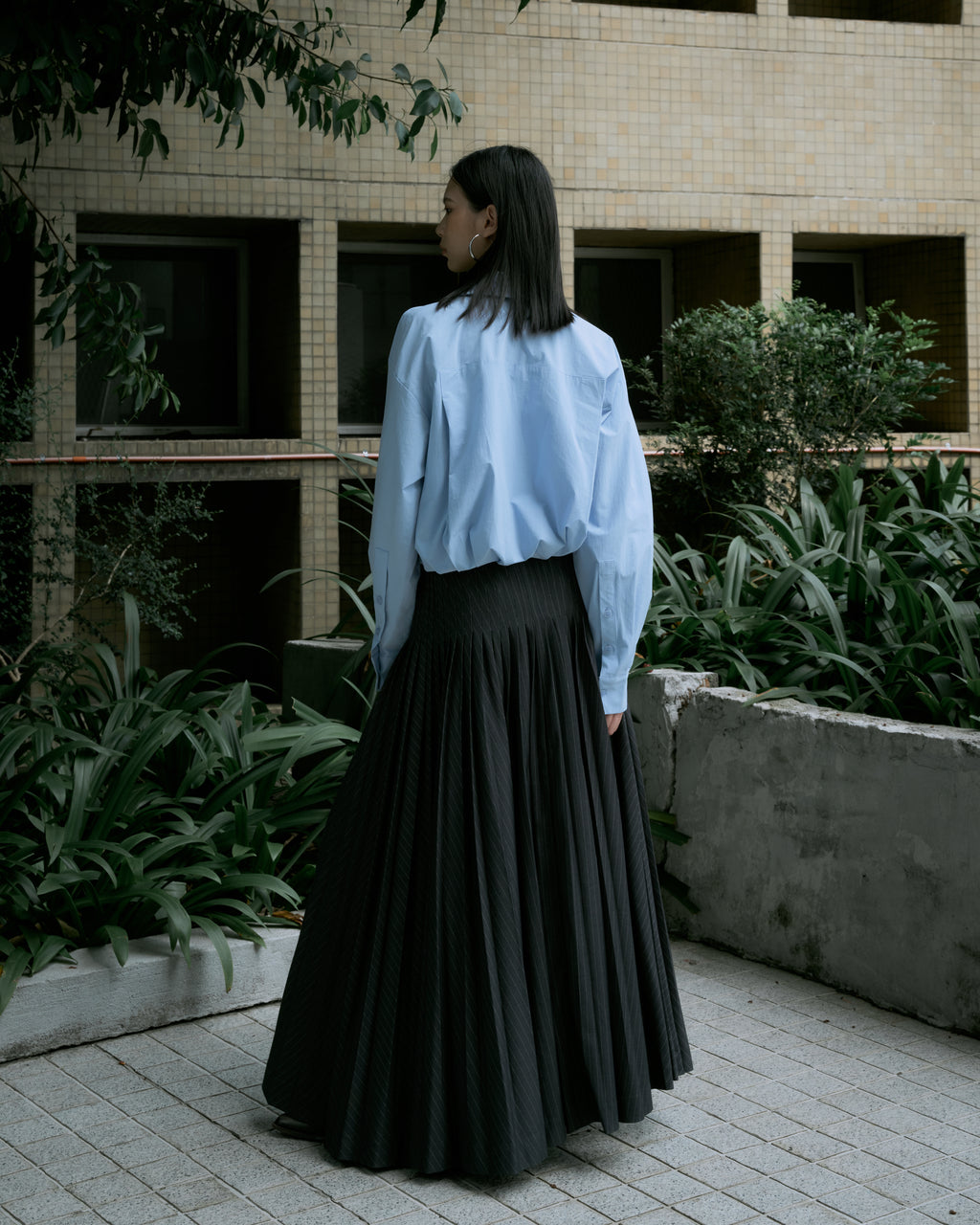 Waist-Shape Cropped Shirt