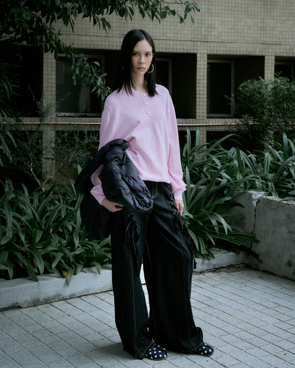 Knit Button Polo Sweater