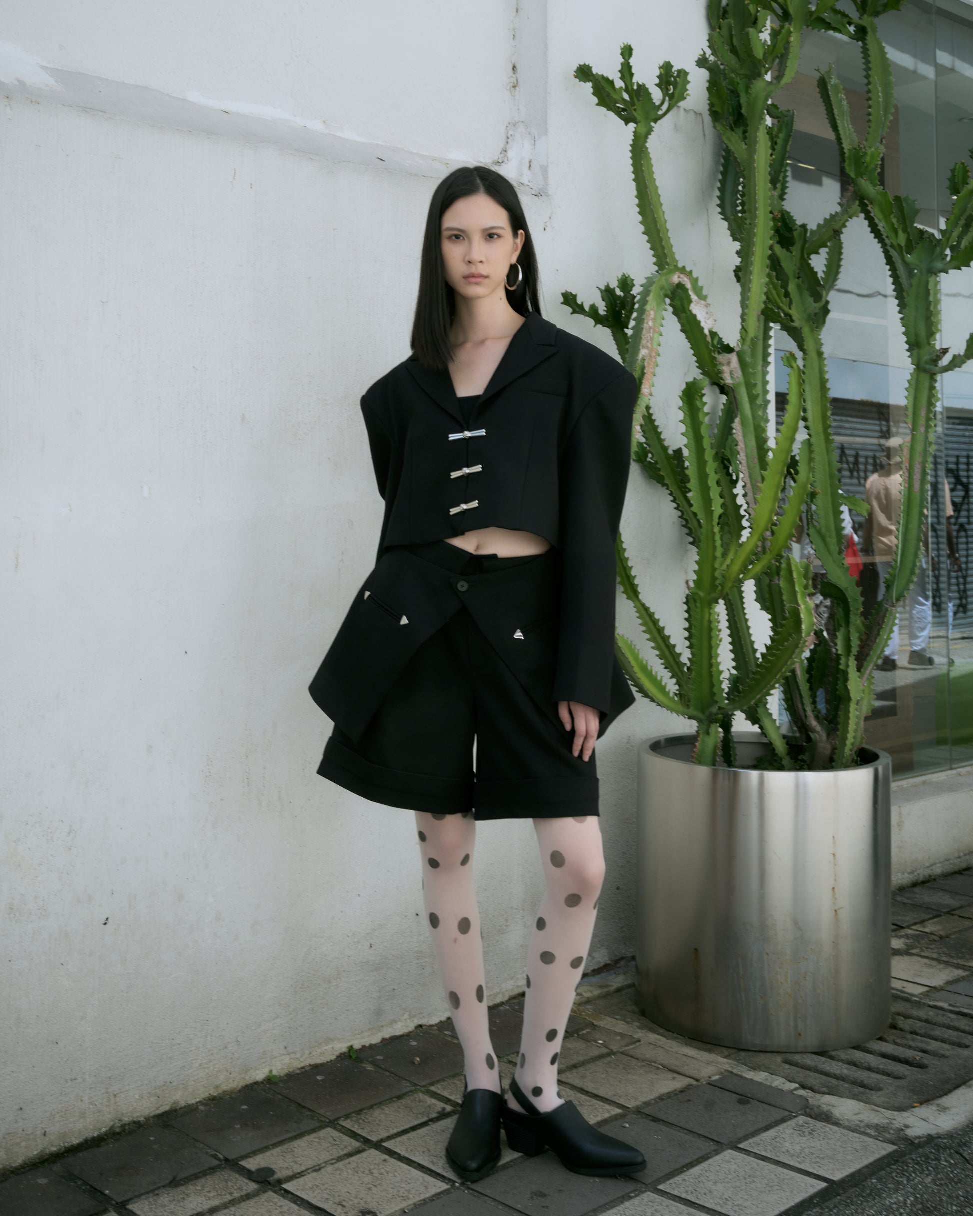 Cut-Out Tailored Blazer