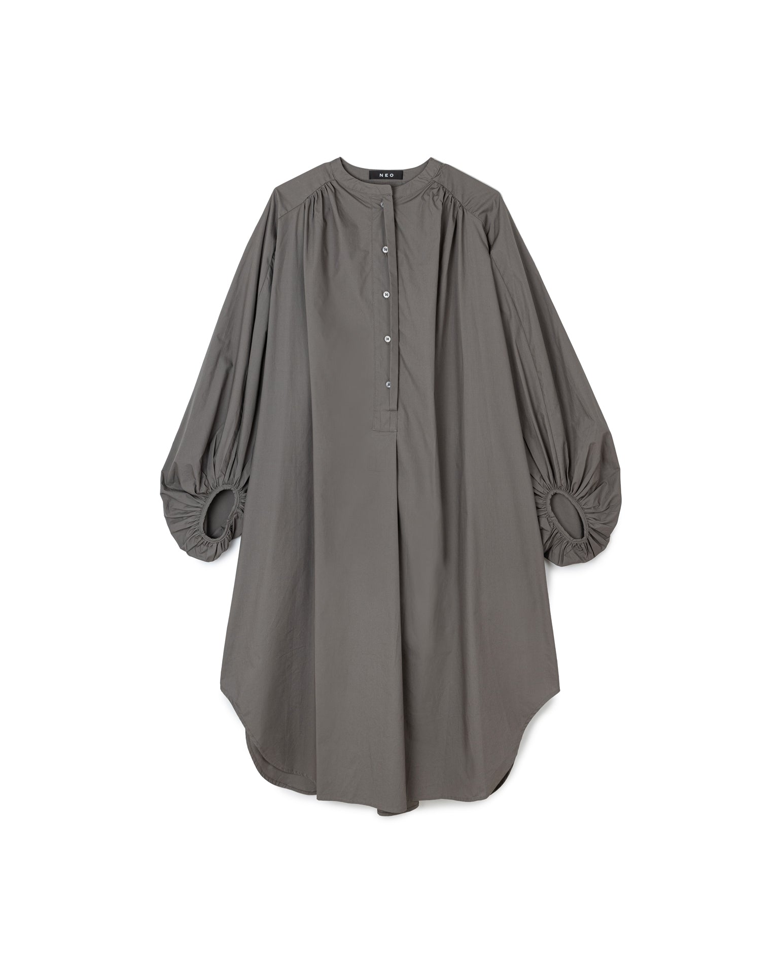 Oversized Balloon Shirt Dress