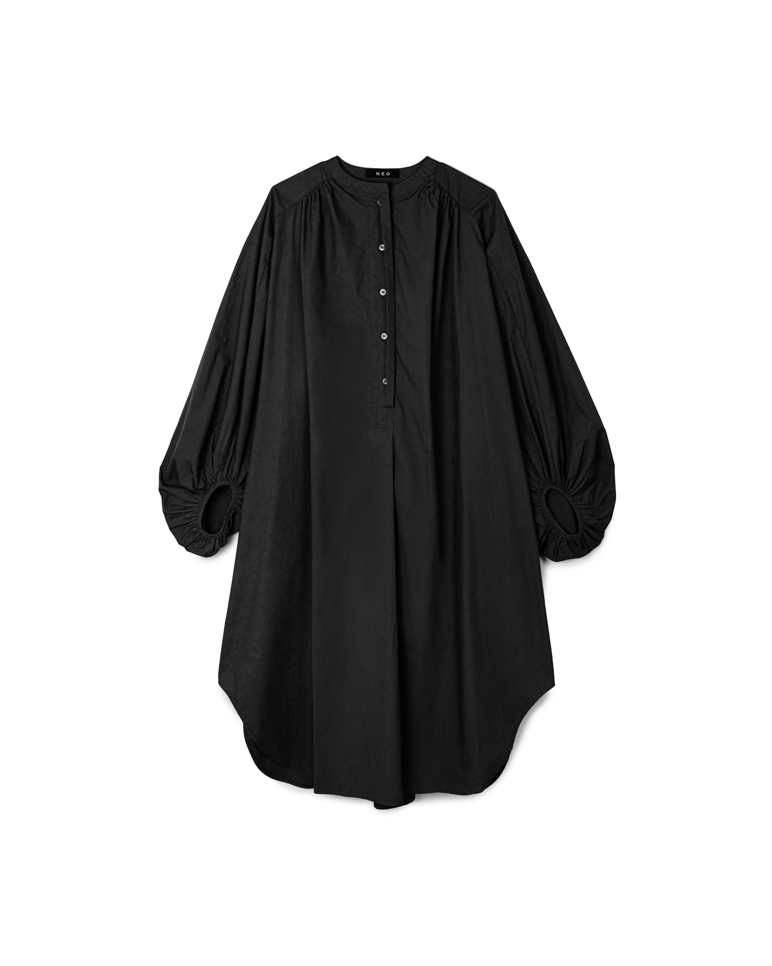 Oversized Balloon Shirt Dress