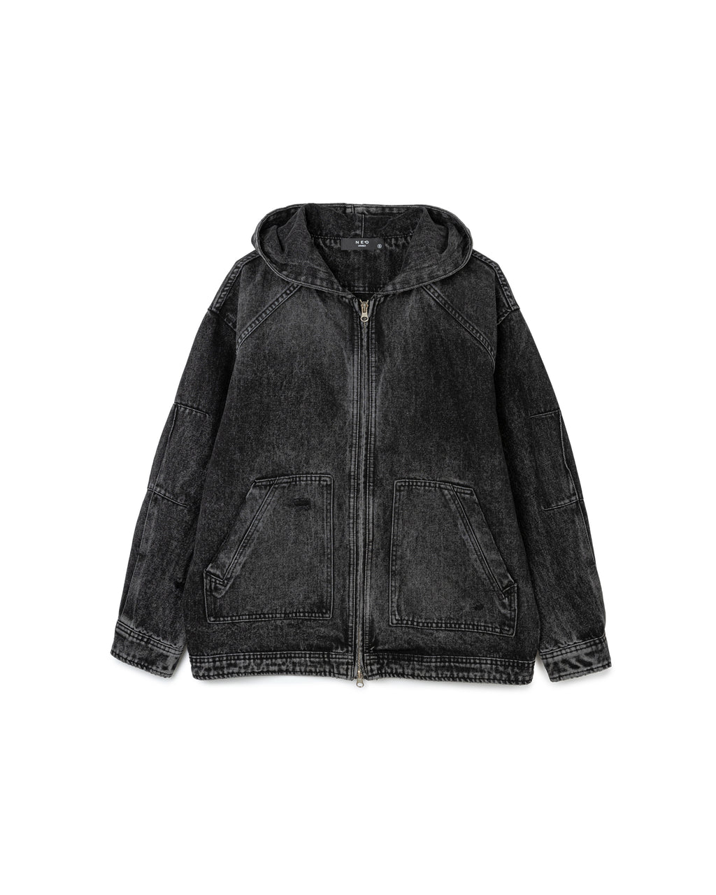 Vintage Washed Denim Hoodie