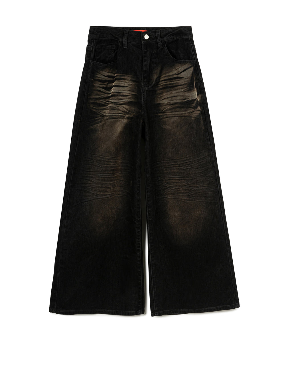N E O CH.2 Faded Wrinkle Wide Leg Pant