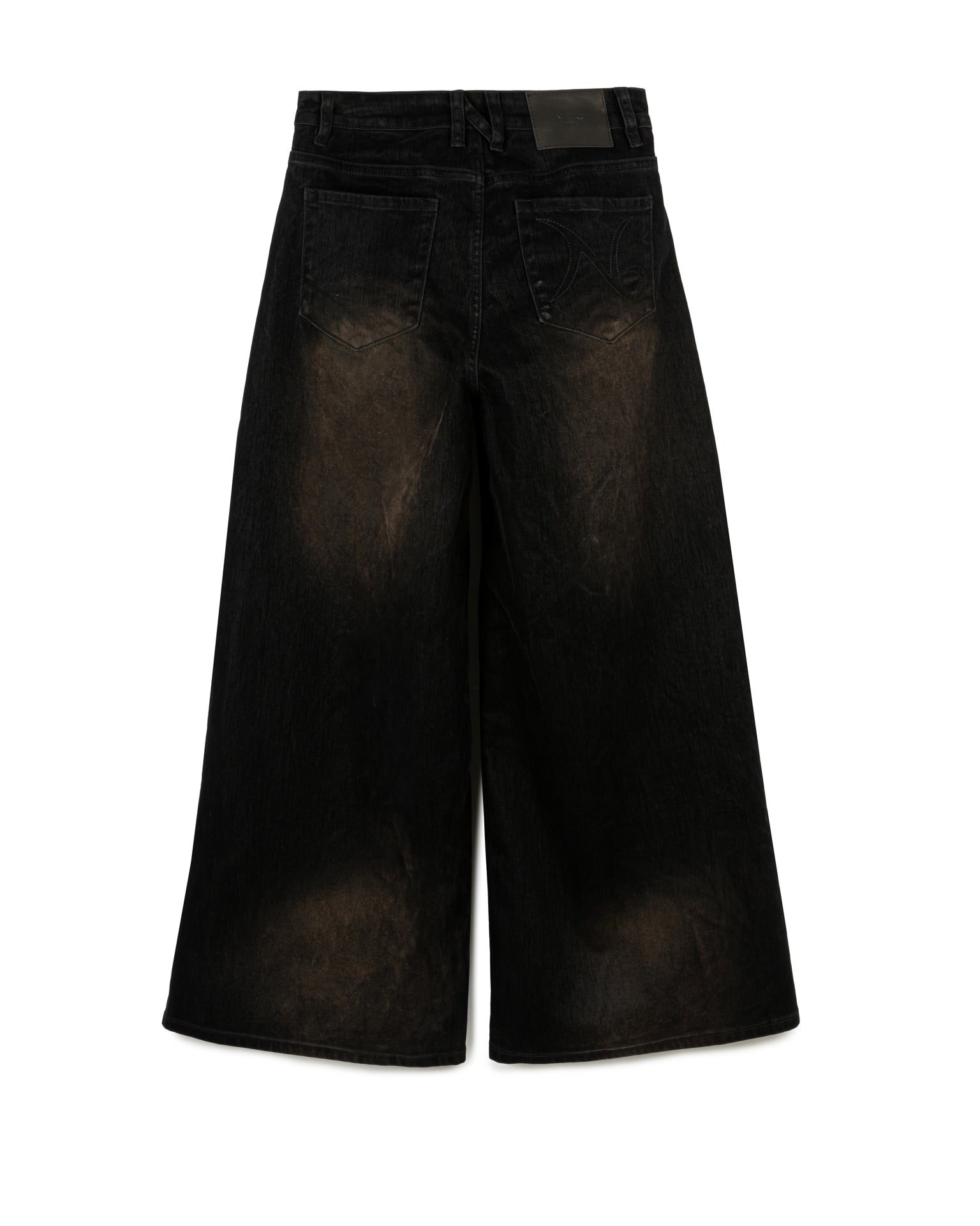 N E O CH.2 Faded Wrinkle Wide Leg Pant
