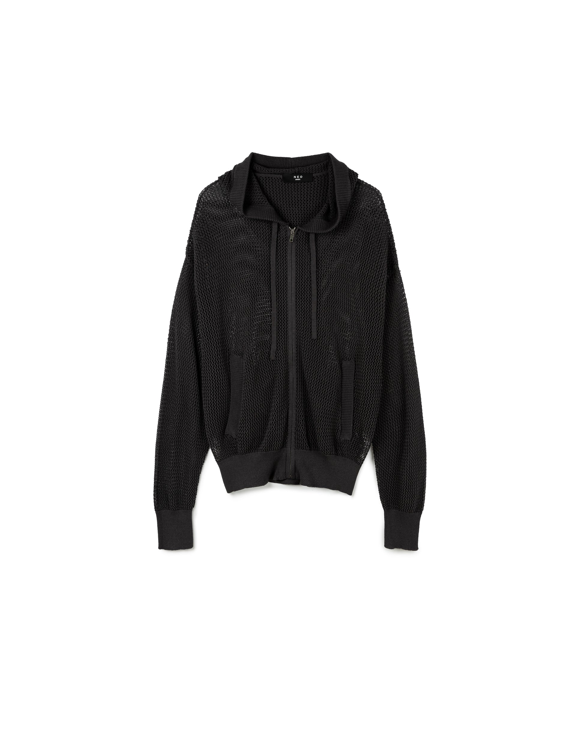 Mesh Zip-Up Hoodie