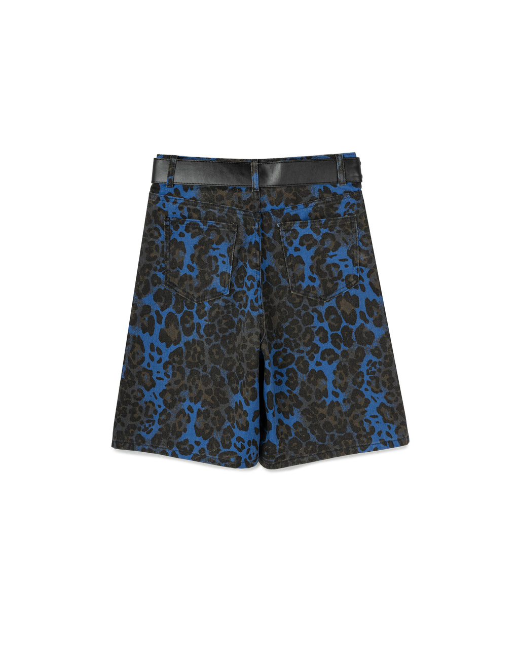 Blue Leopard Jorts