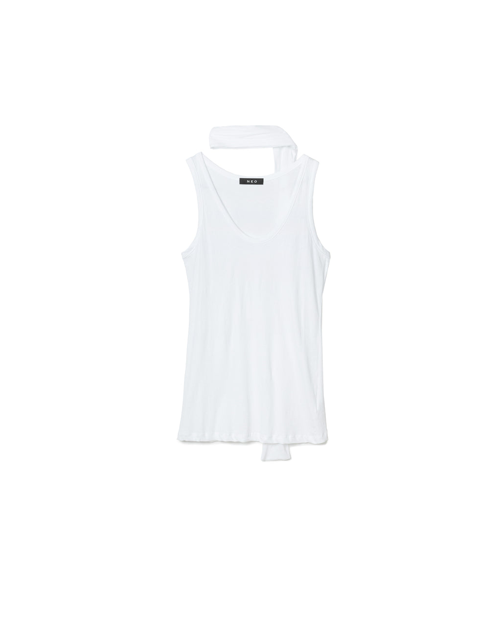 Draped Scarf Tank Top