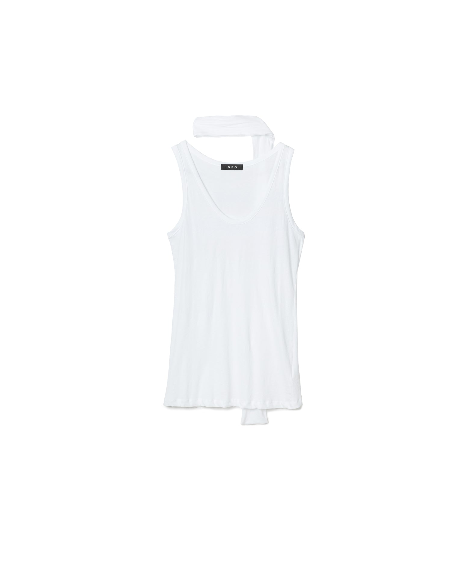Draped Scarf Tank Top