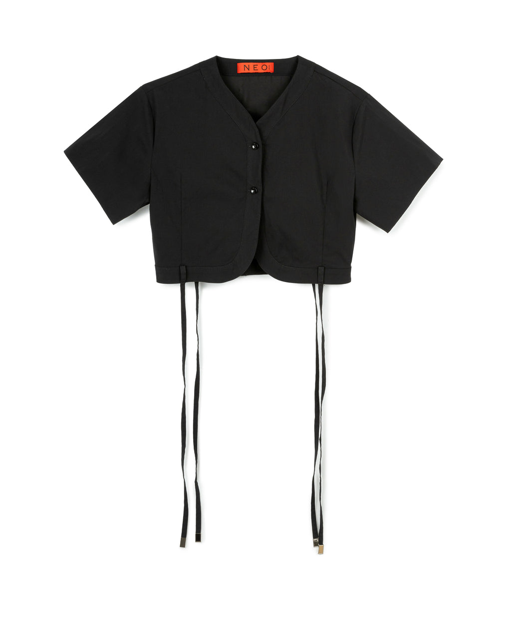 N E O CH.1 Drawstring Crop Shirt