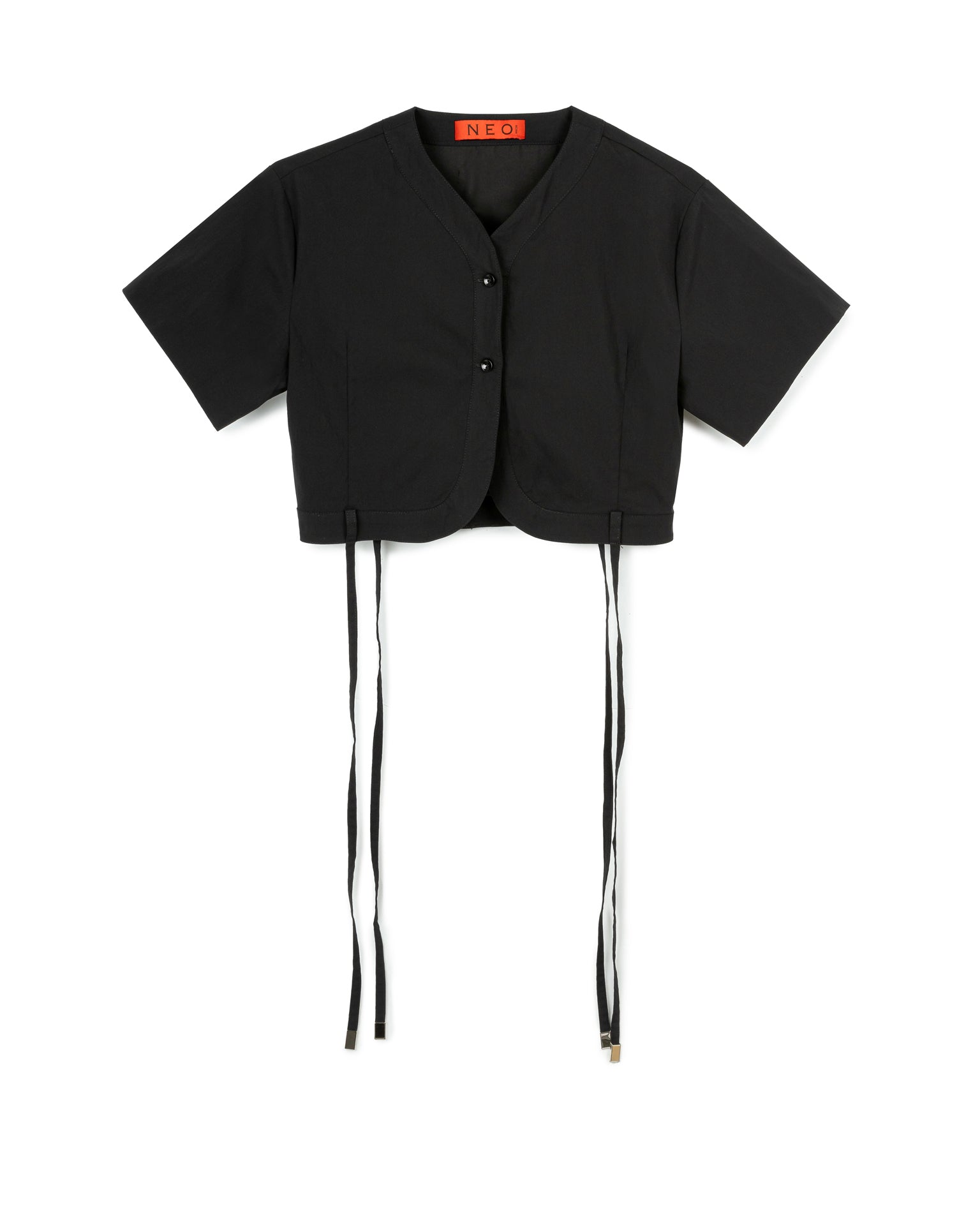 N E O CH.1 Drawstring Crop Shirt