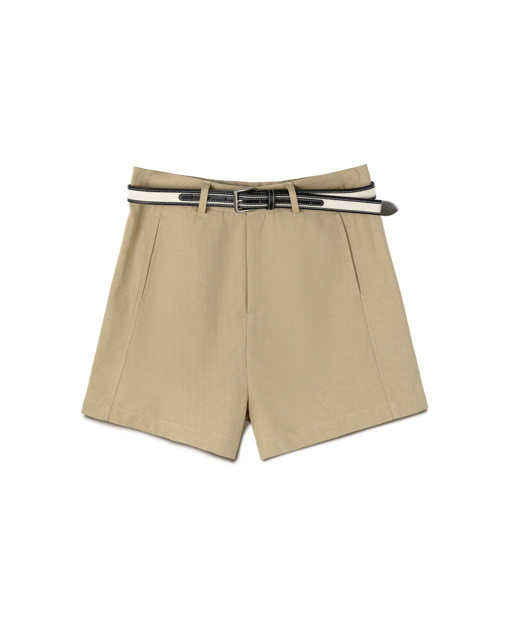 Clean Line Shorts with Belt
