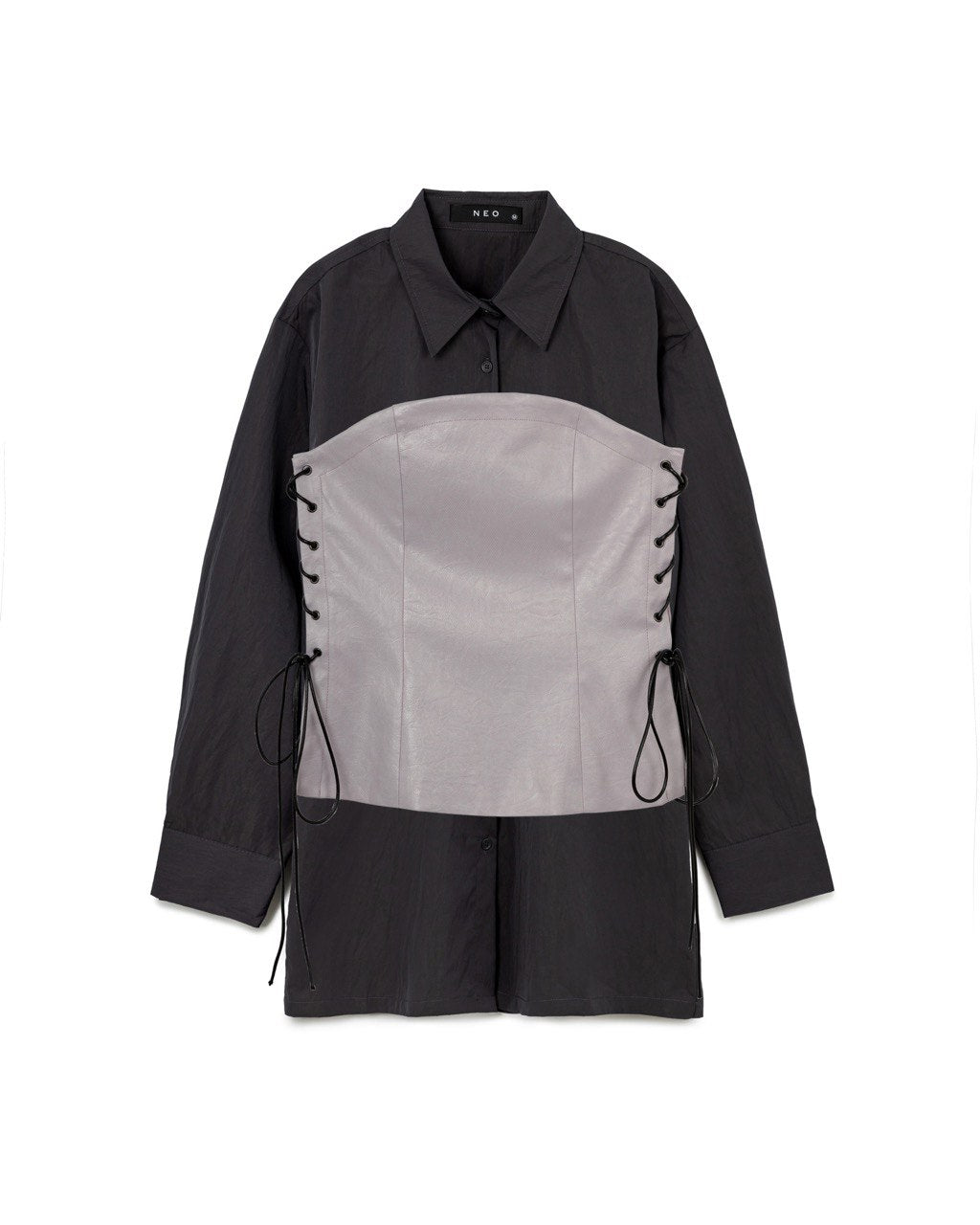 Lace-Up Corset Blouse